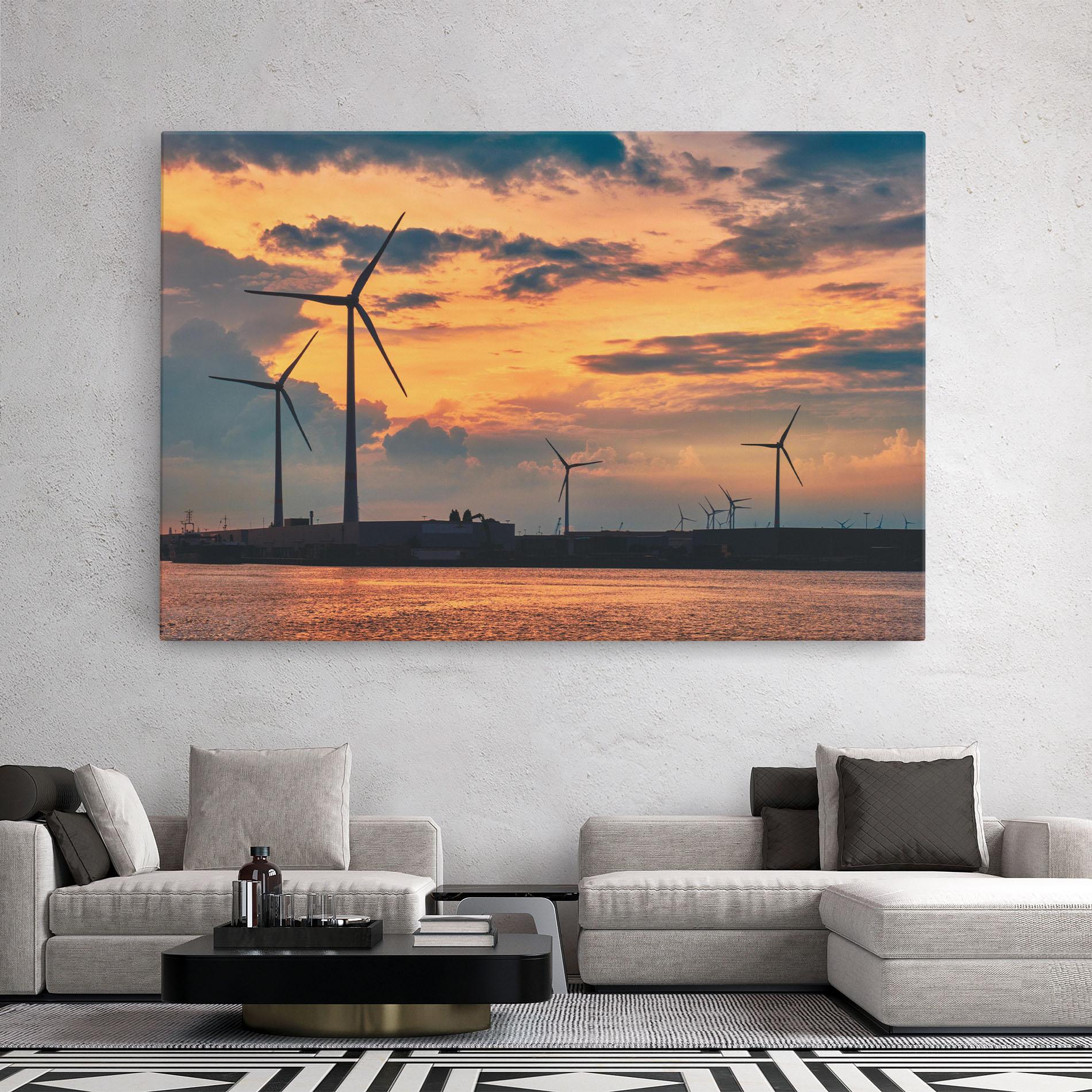 Leinwandbild Sunset Belgium mockup 2
