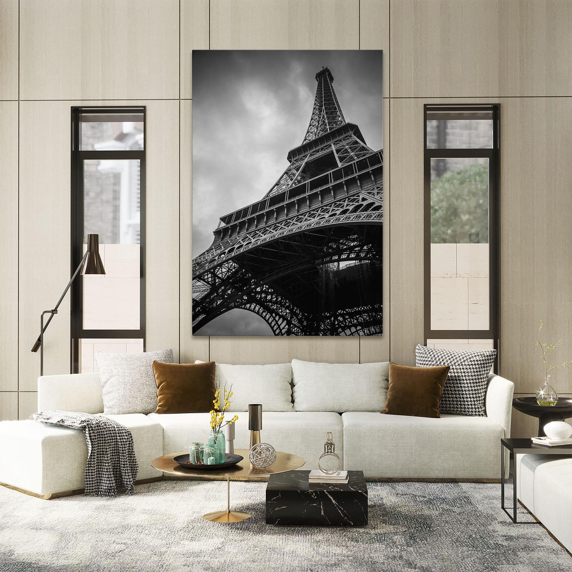 Leinwandbild Eiffel Grey Tower mockup 2