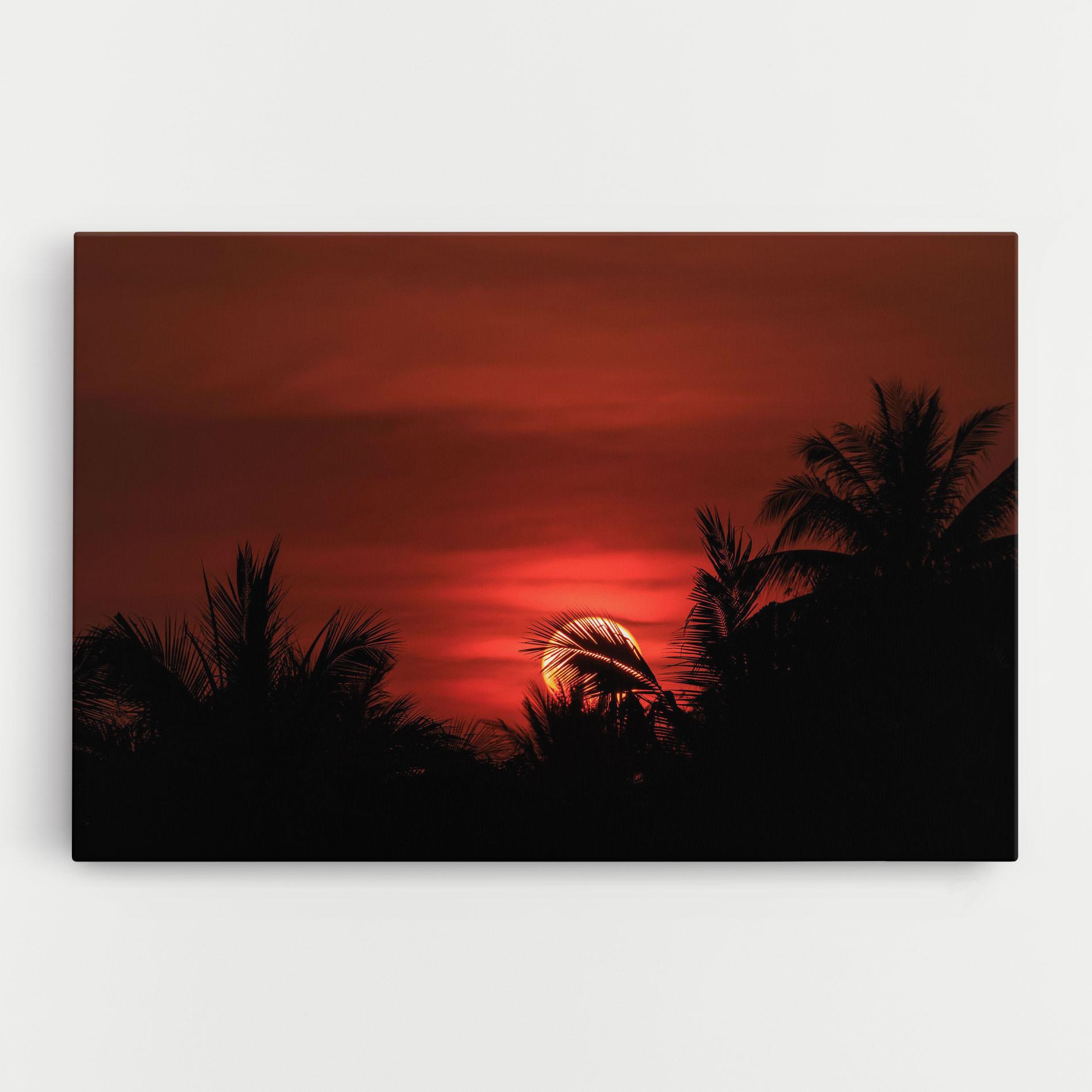 Leinwandbild Coconuts Tree Sunset mockup 0