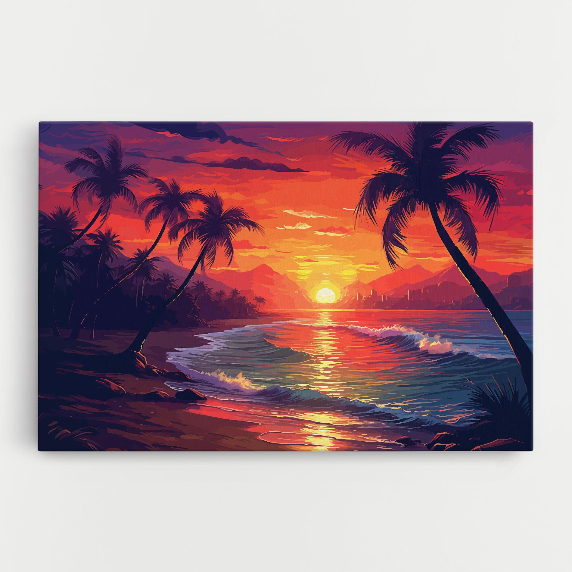Leinwandbild Purple Orange Sunlight mockup 0