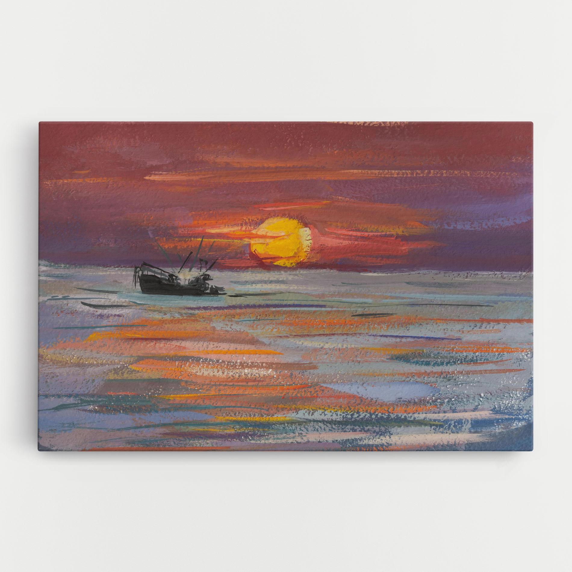 Leinwandbild Sea Ship Painting mockup 0