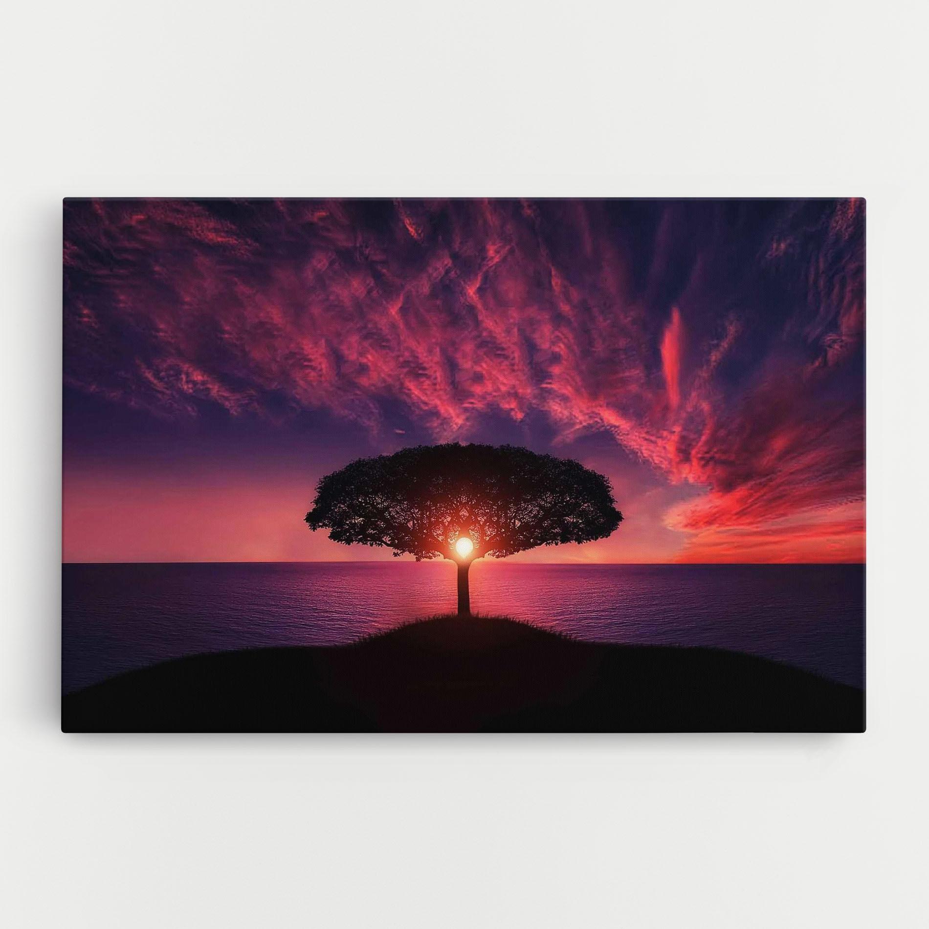 Leinwandbild Sun Tree mockup 0