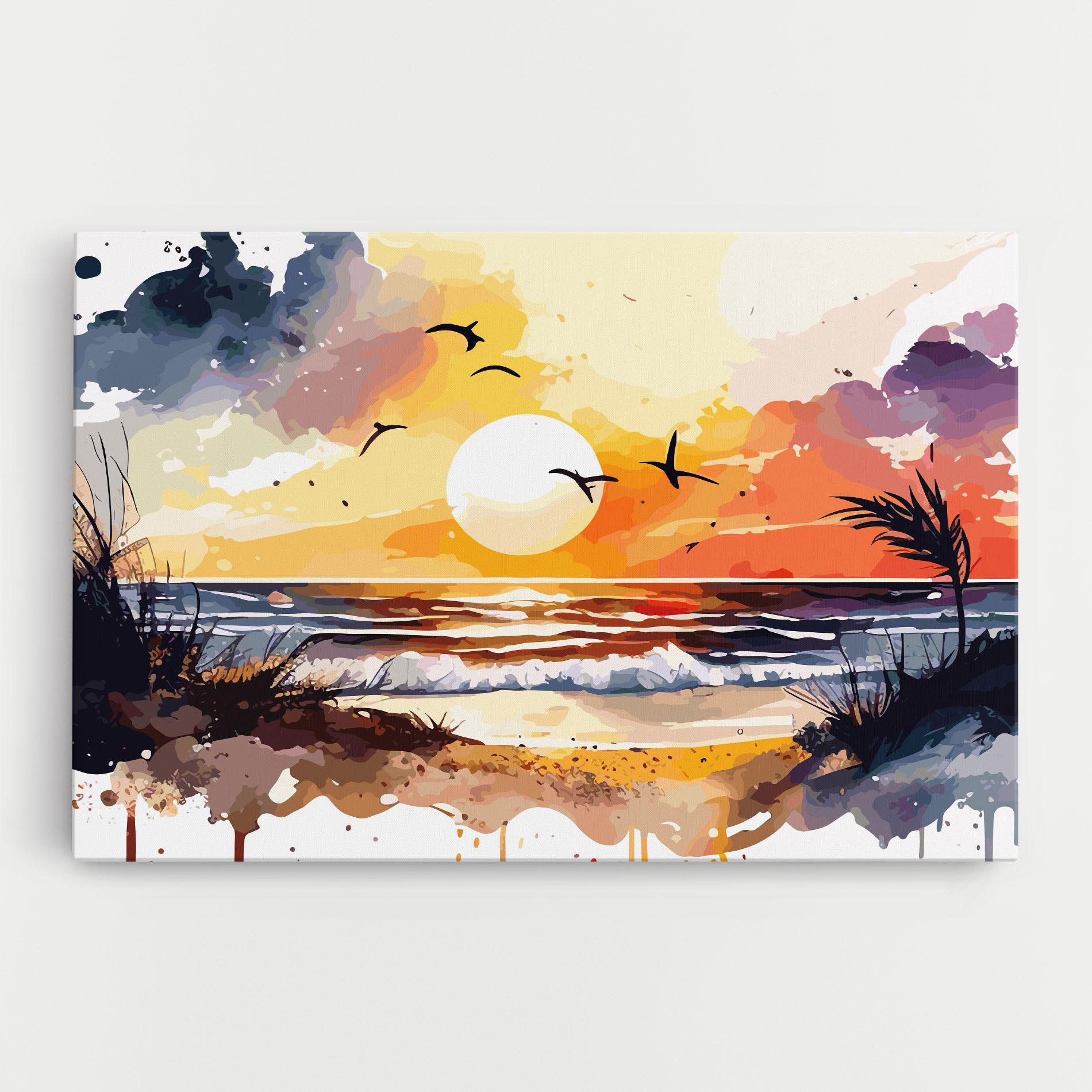Leinwandbild Sunset Art View mockup 0