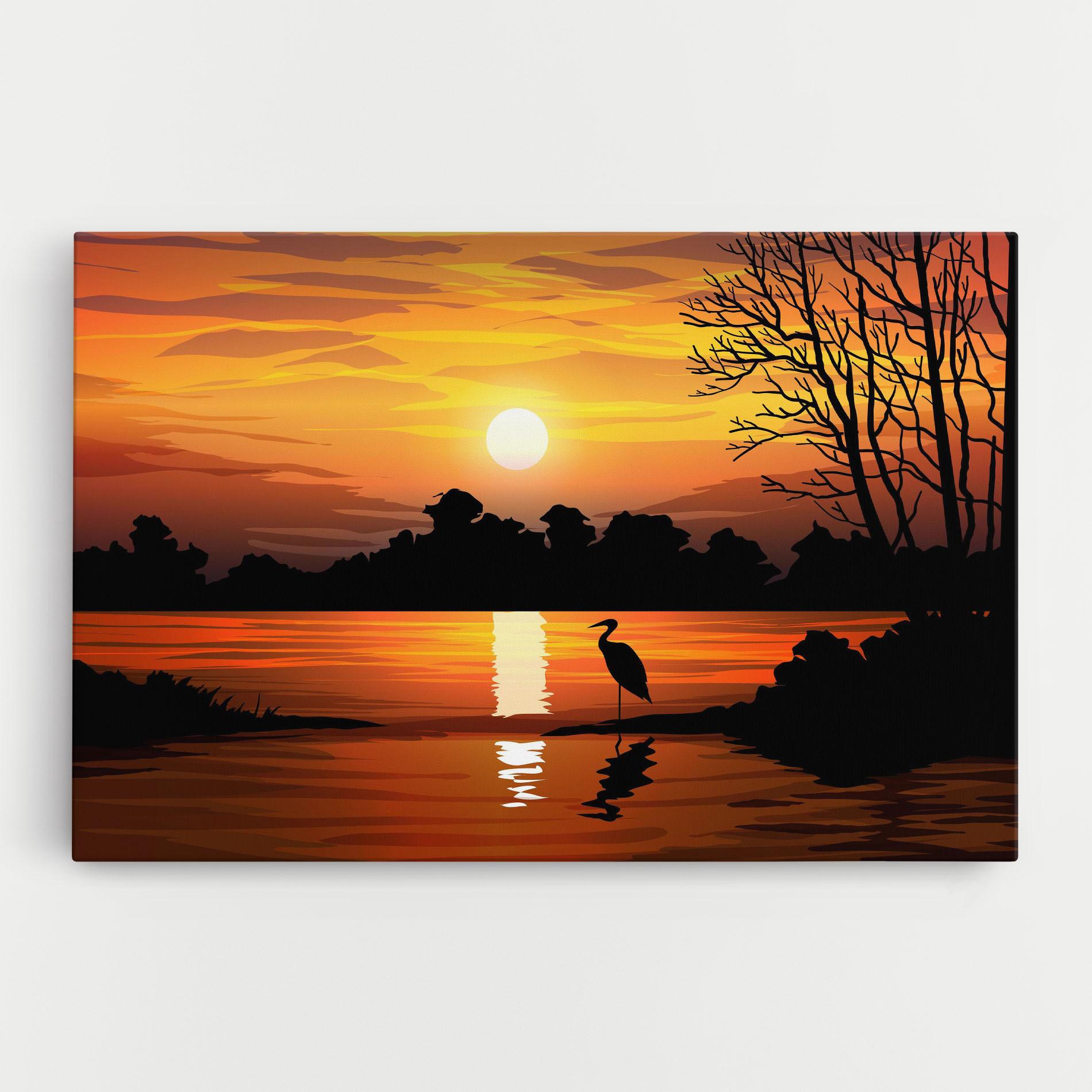 Leinwandbild Sunset Land mockup 0