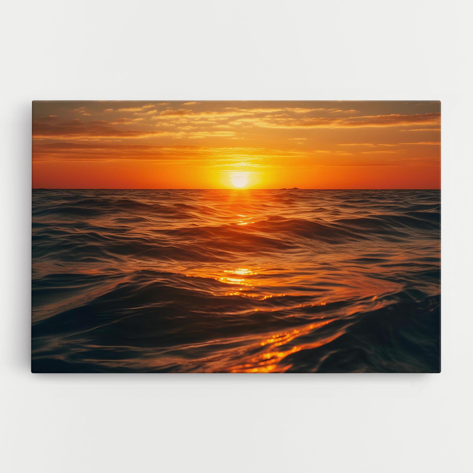 Leinwandbild Waves During Sunset mockup 0
