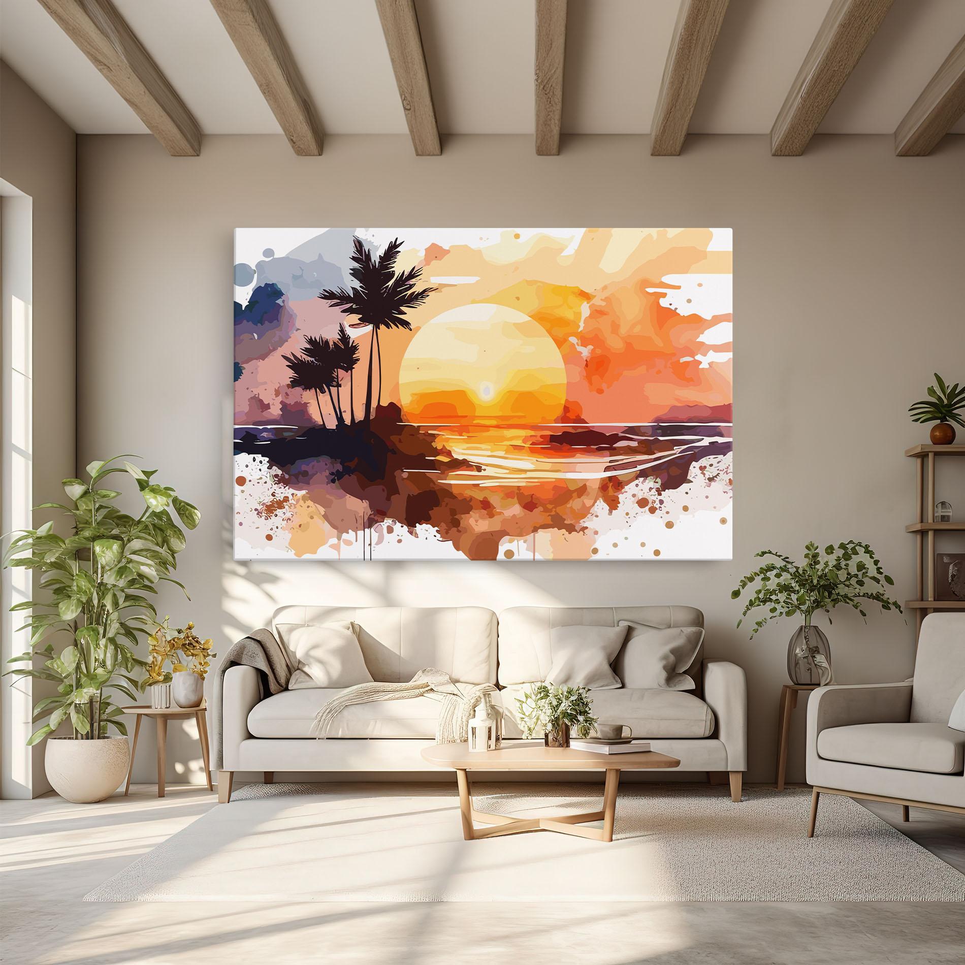 Leinwandbild Beautiful Sunrise mockup 6