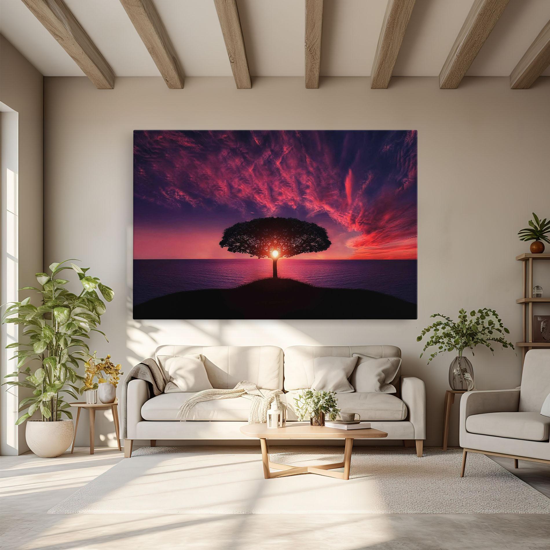 Leinwandbild Sun Tree mockup 6