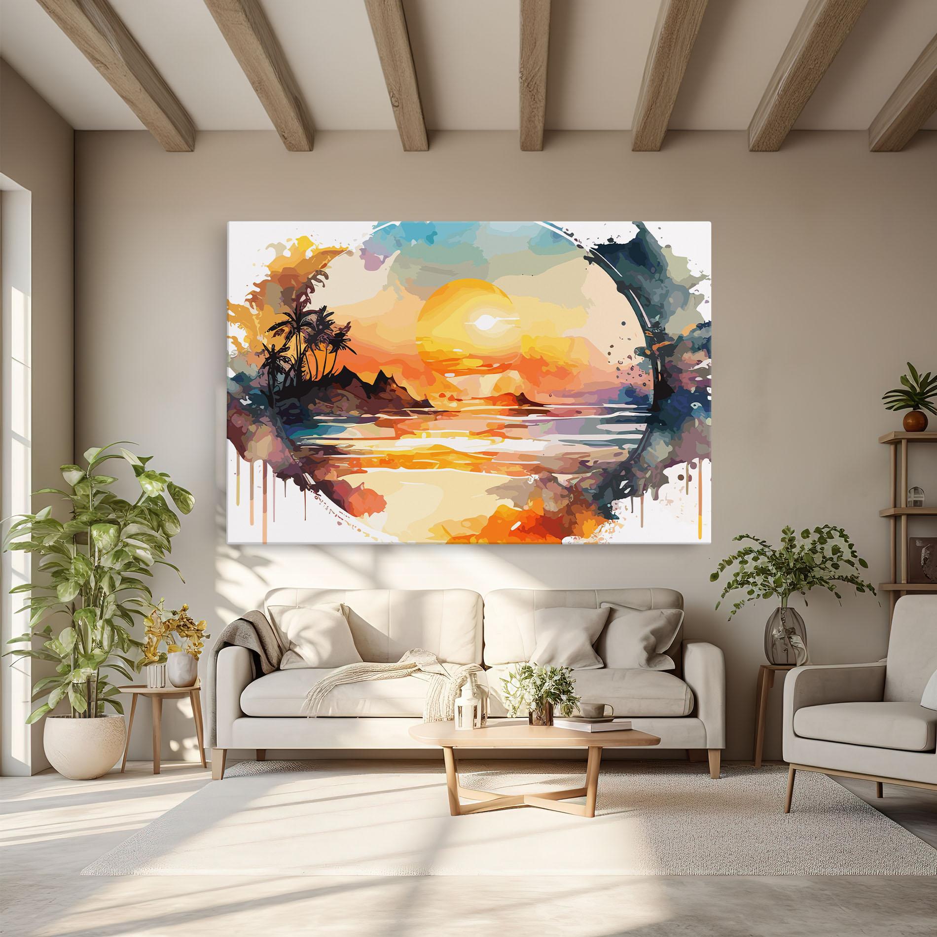 Leinwandbild Sunrise Art mockup 6