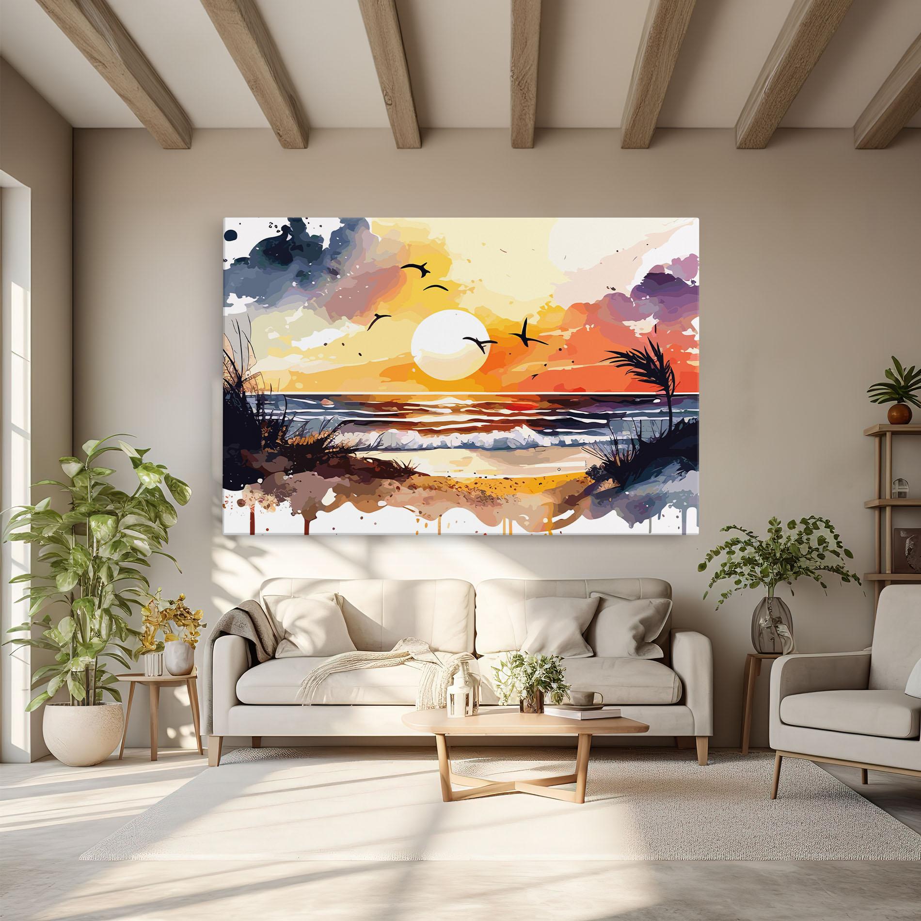 Leinwandbild Sunset Art View mockup 6