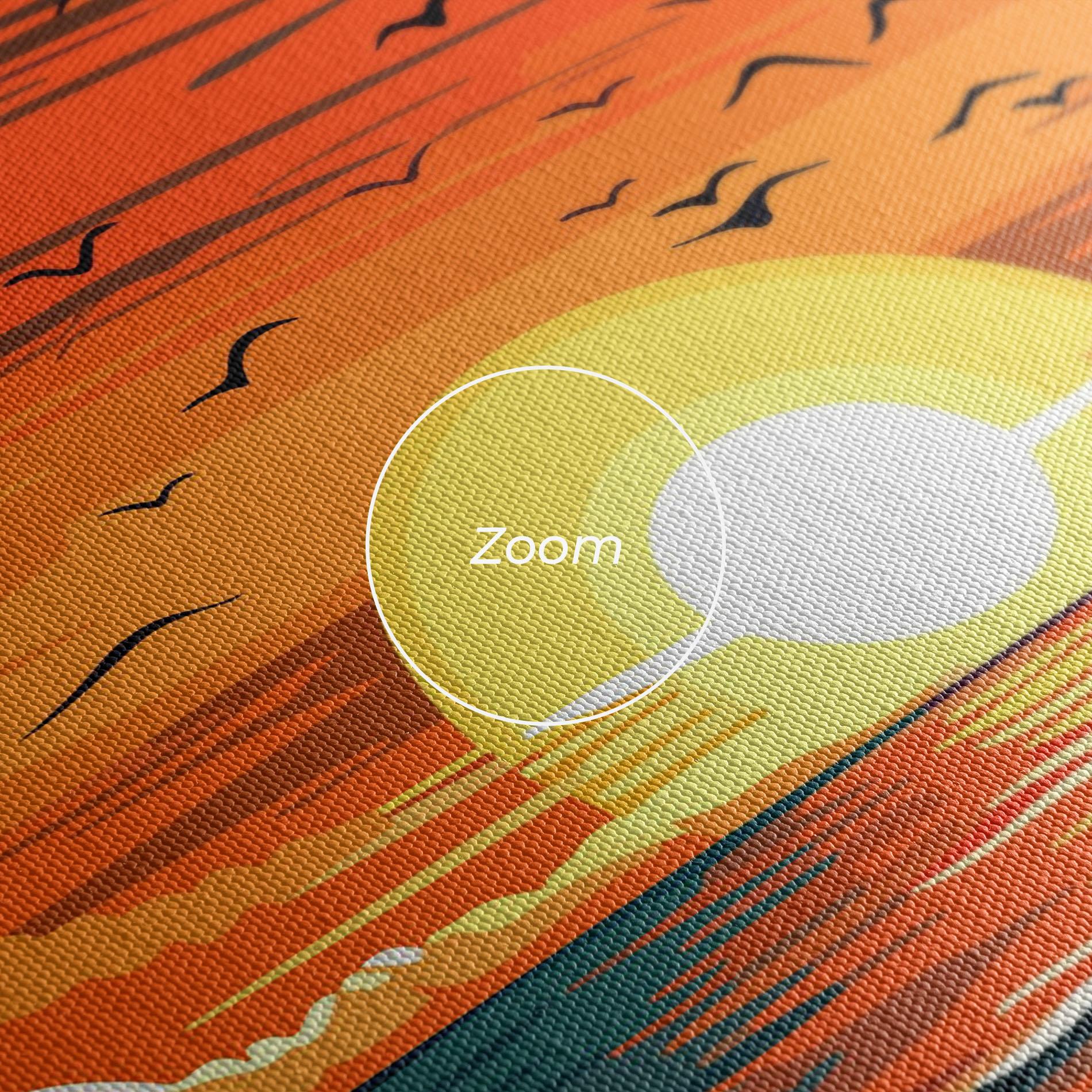 Leinwandbild Amazing Sunset View mockup 3