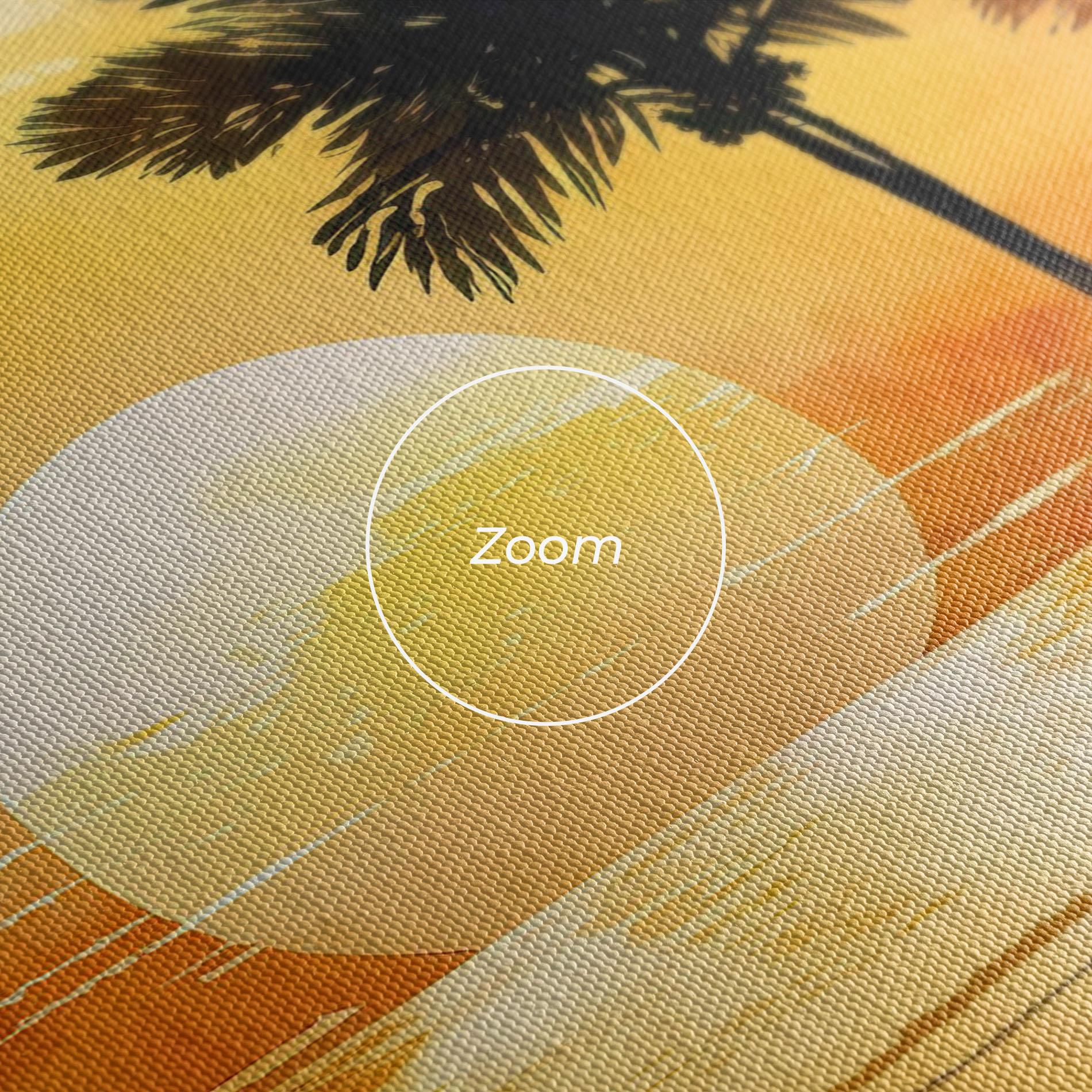 Leinwandbild Palm Trees Sunset mockup 3