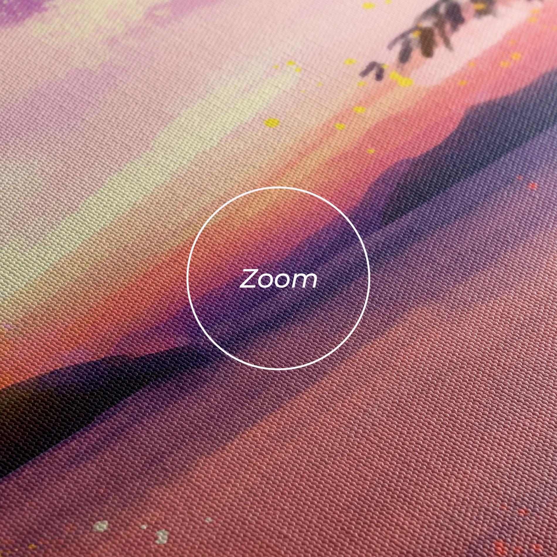 Leinwandbild Purple Sunrise Art mockup 3