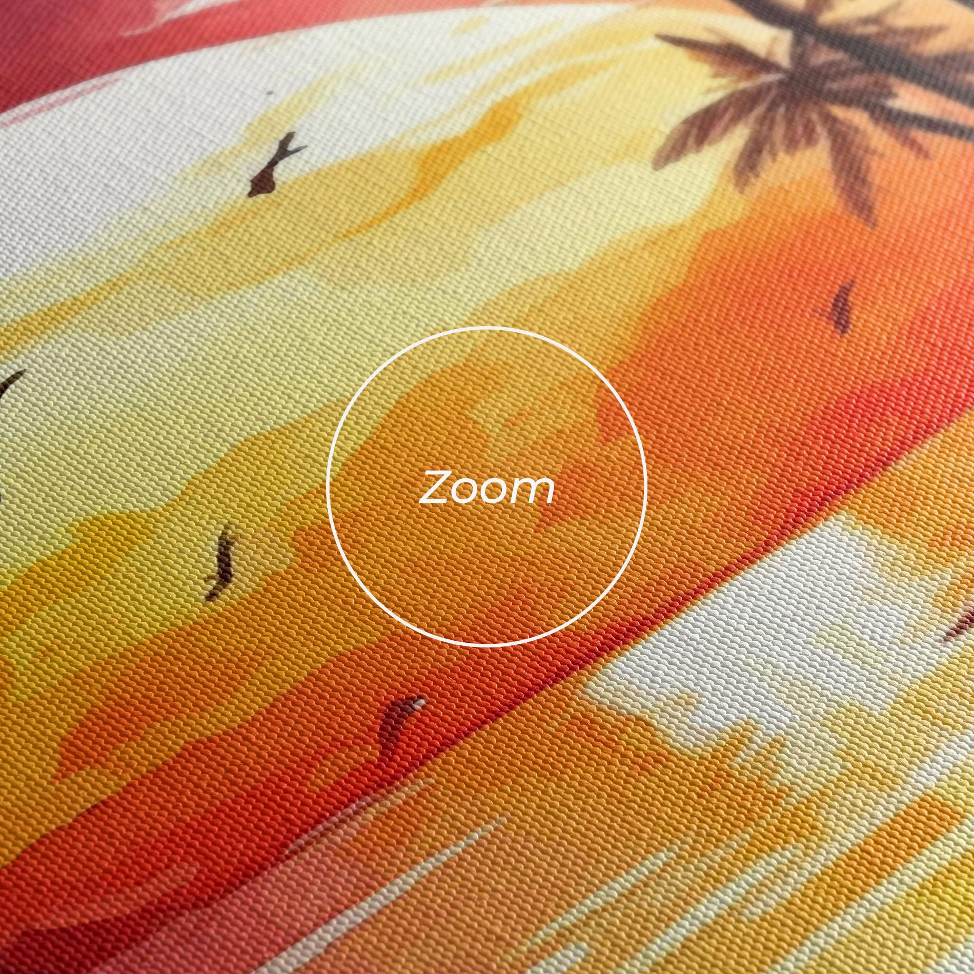 Leinwandbild Purple Sunset Art mockup 3