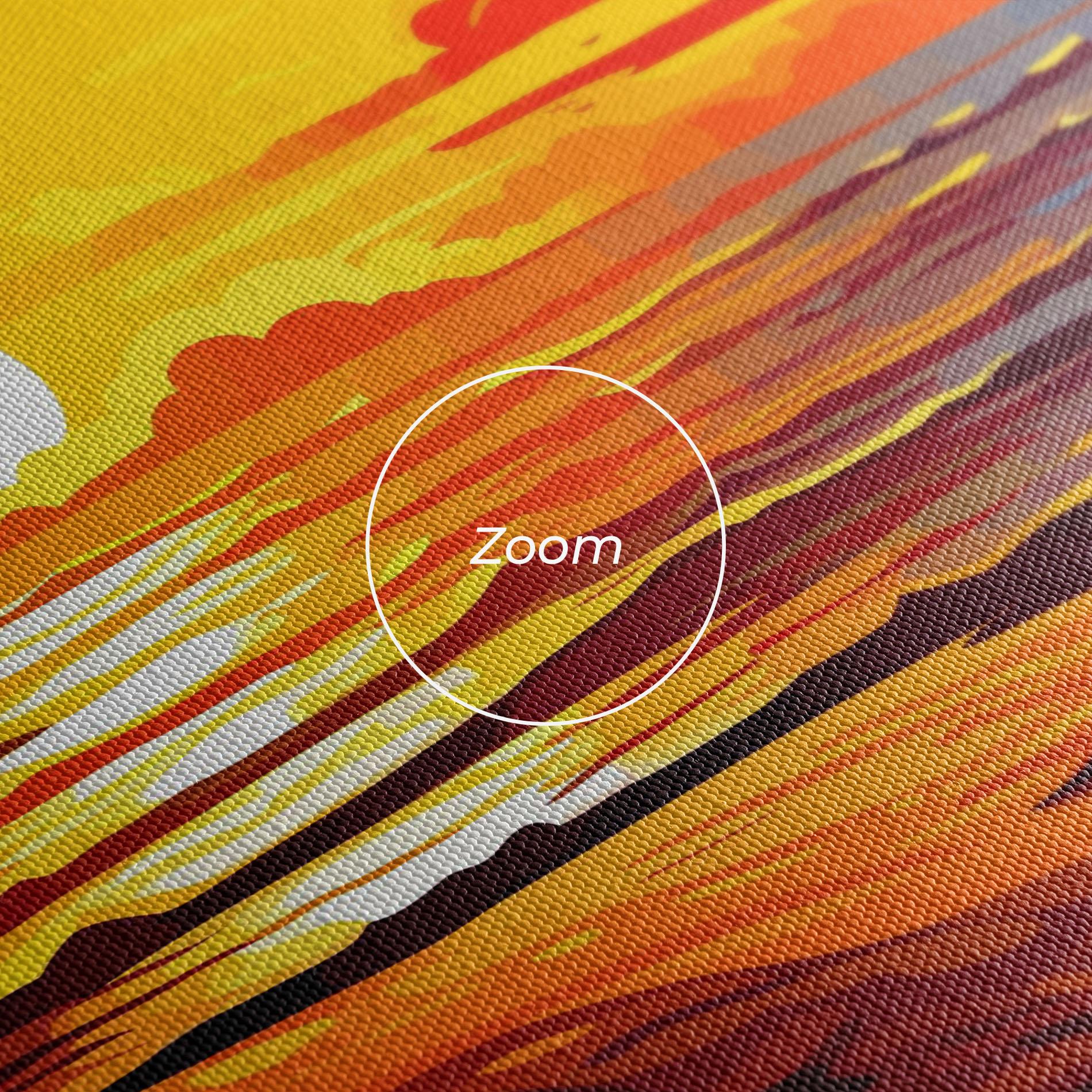 Leinwandbild Strong Orange Sunset mockup 3