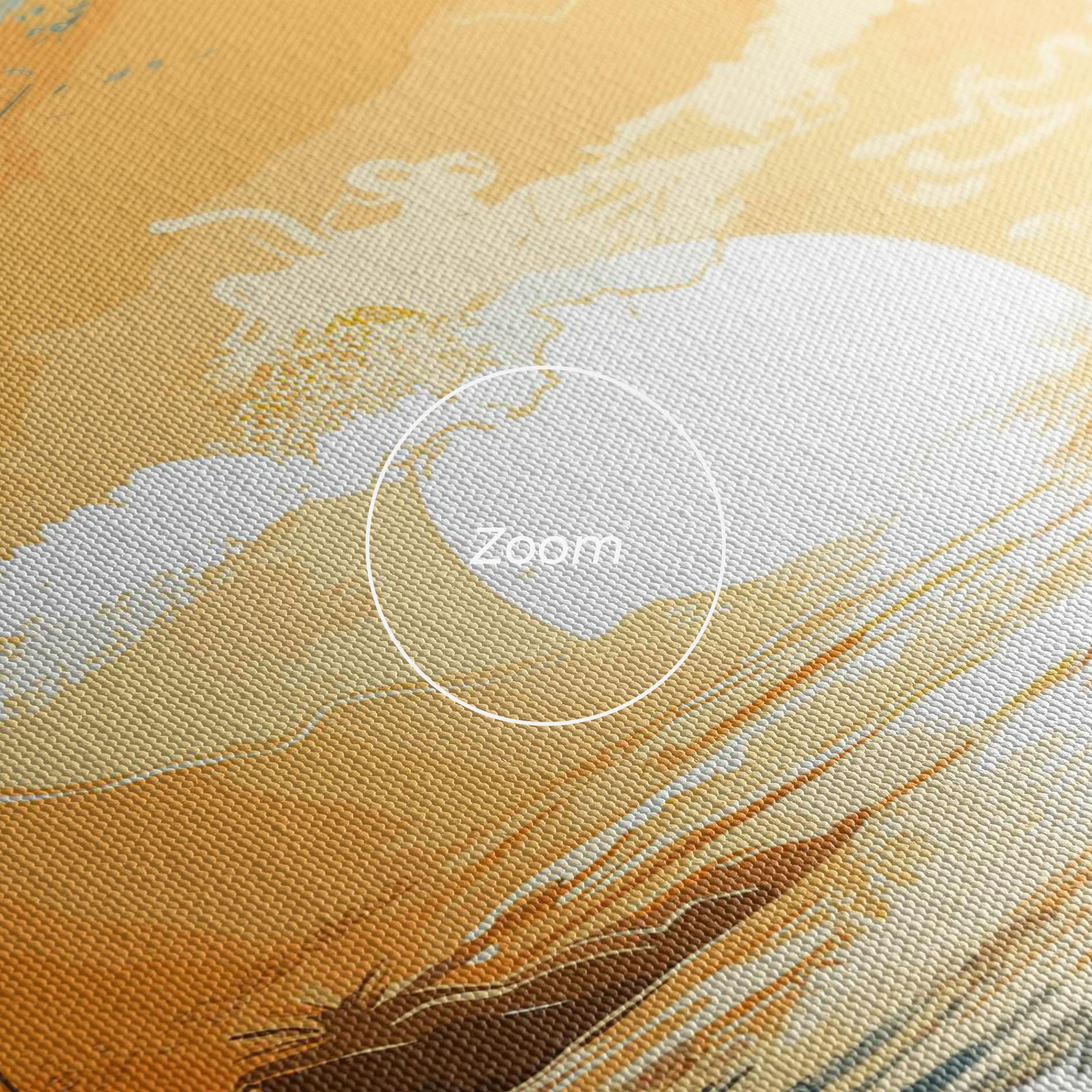 Leinwandbild Yellow Blue Sunrise mockup 3