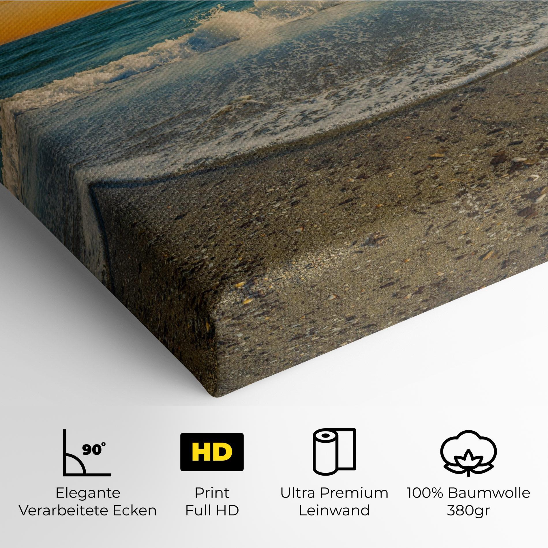 Leinwandbild Beach Dramatic Sunset mockup 4