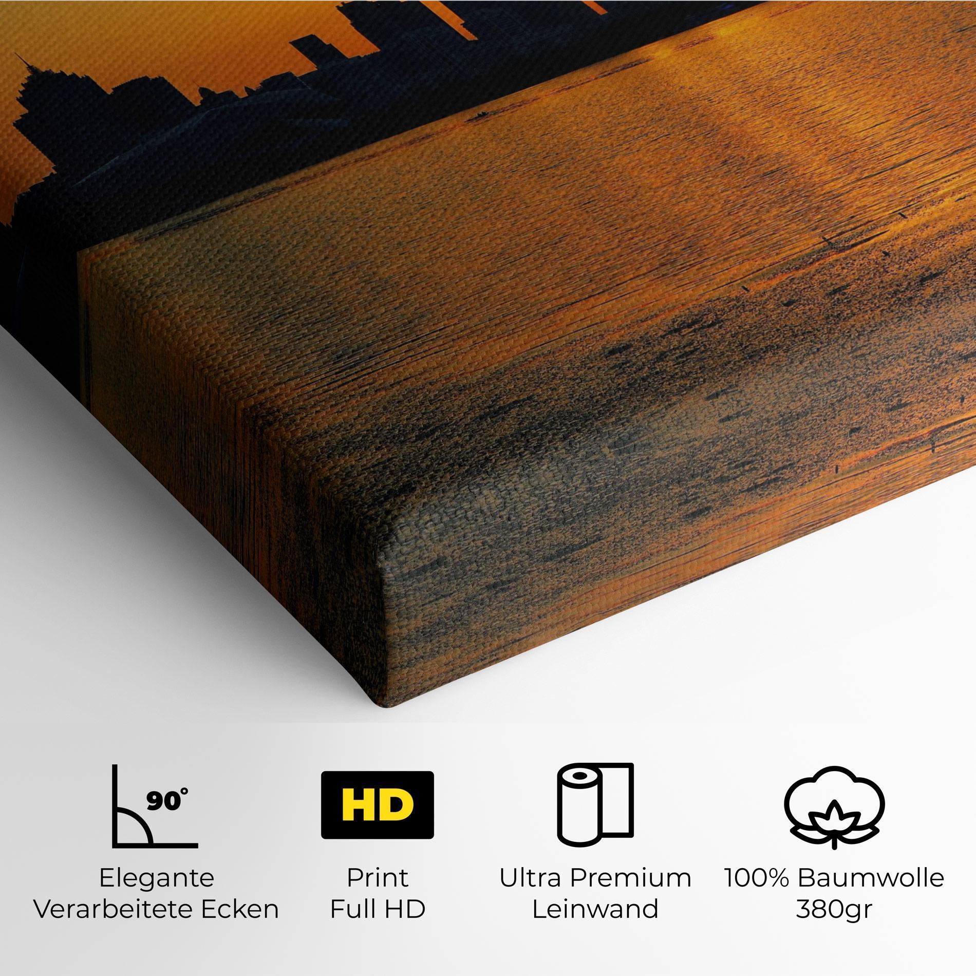 Leinwandbild City Building Sunset mockup 4