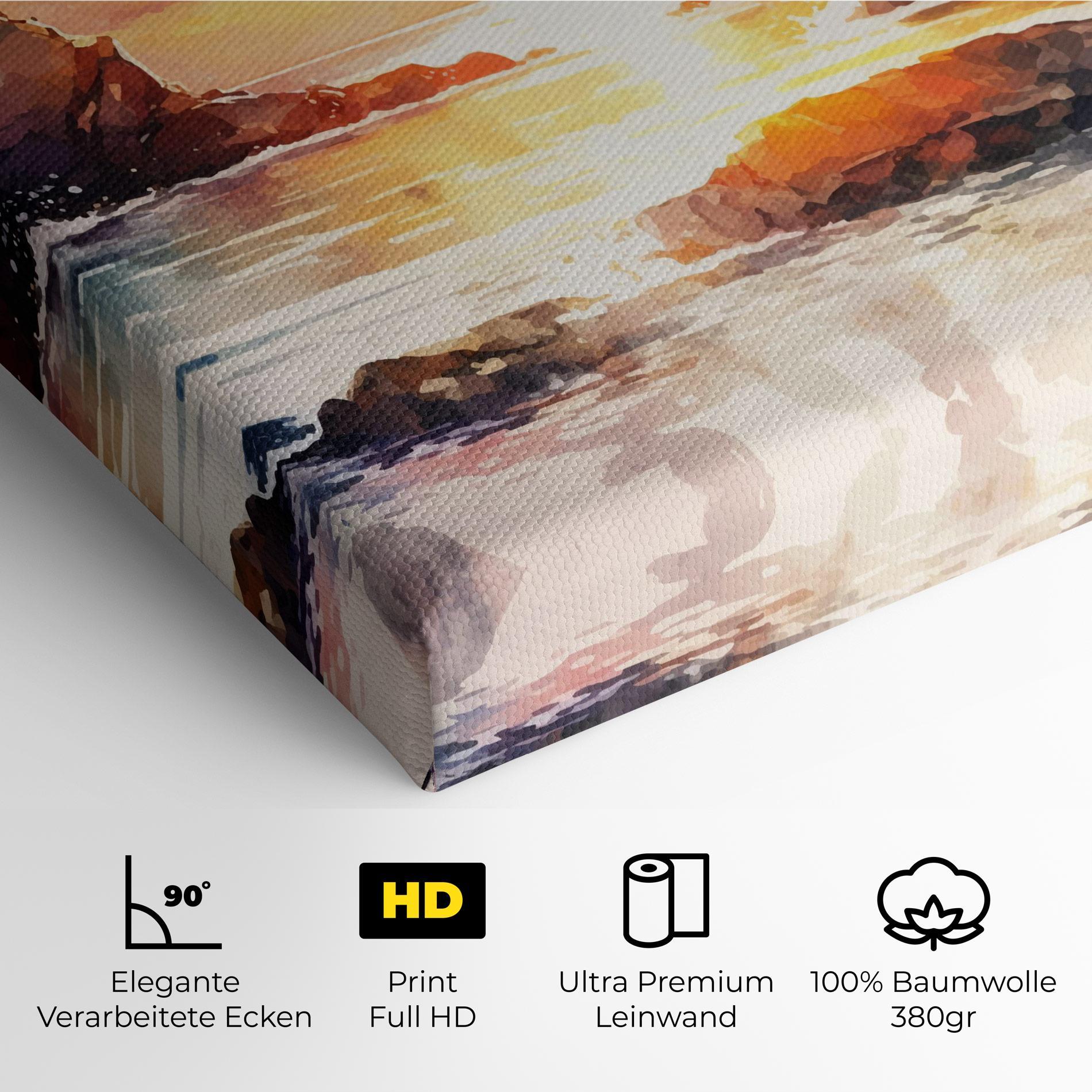 Leinwandbild Pretty Pastel Sunset mockup 4