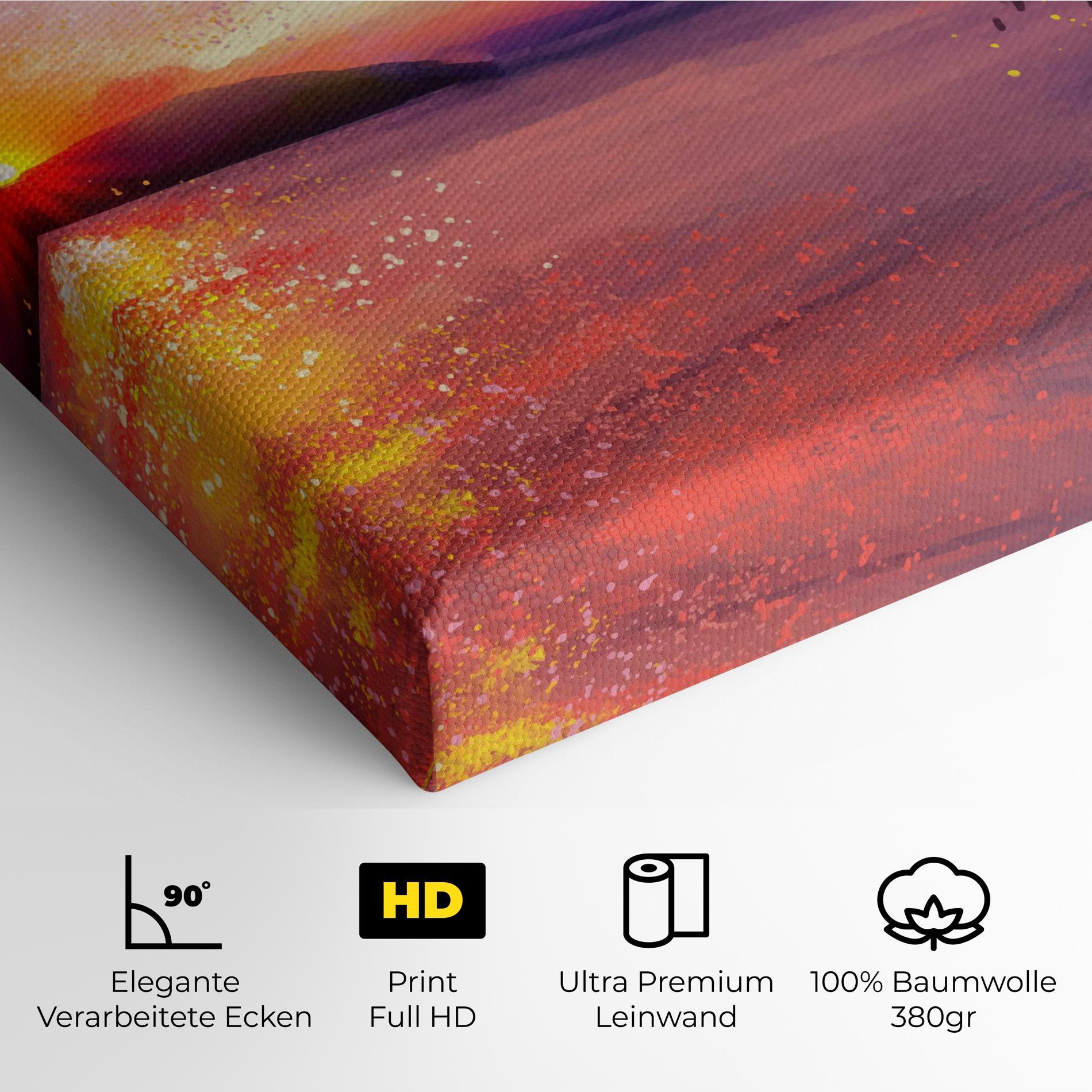 Leinwandbild Purple Sunrise Art mockup 4