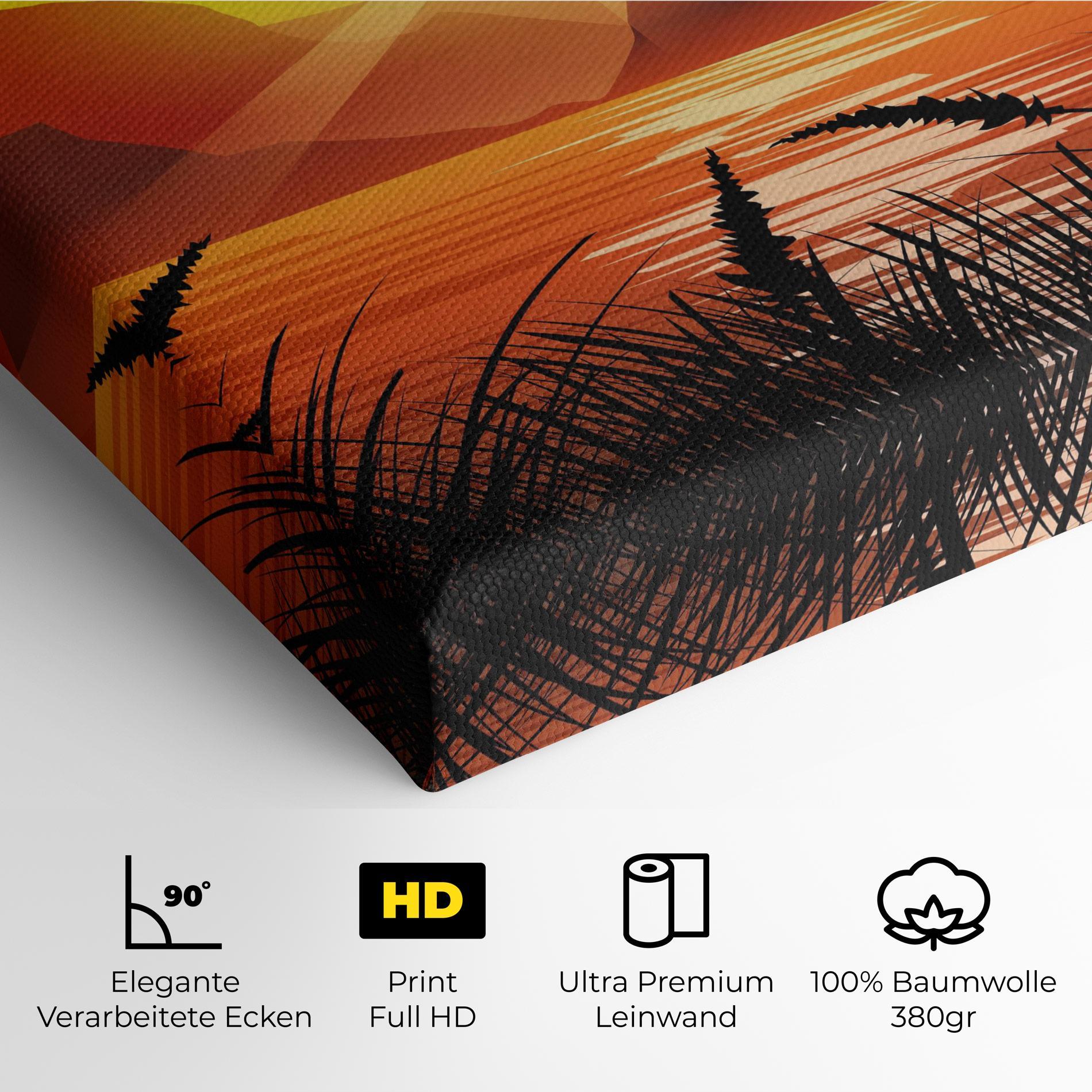 Leinwandbild Sunrise Grass Art mockup 4