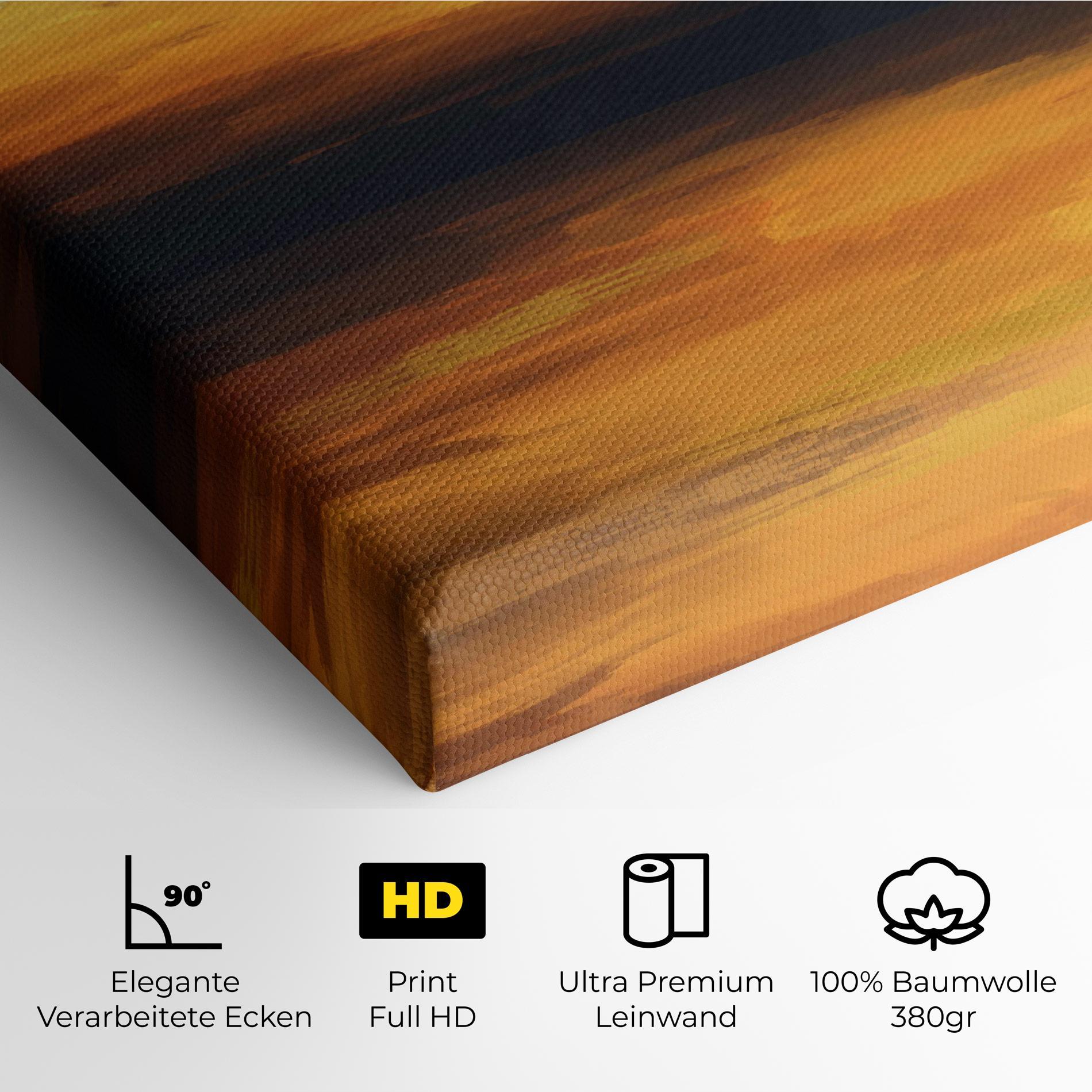 Leinwandbild Sunset Oil Paint mockup 4