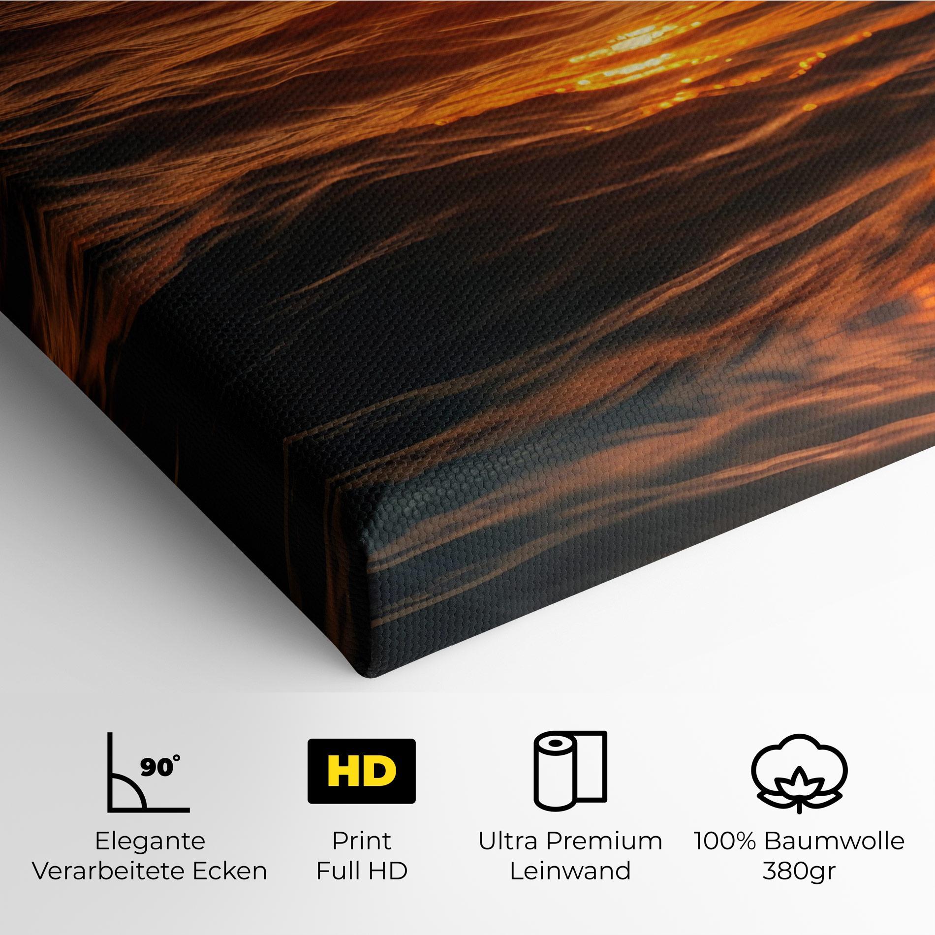 Leinwandbild Waves During Sunset mockup 4