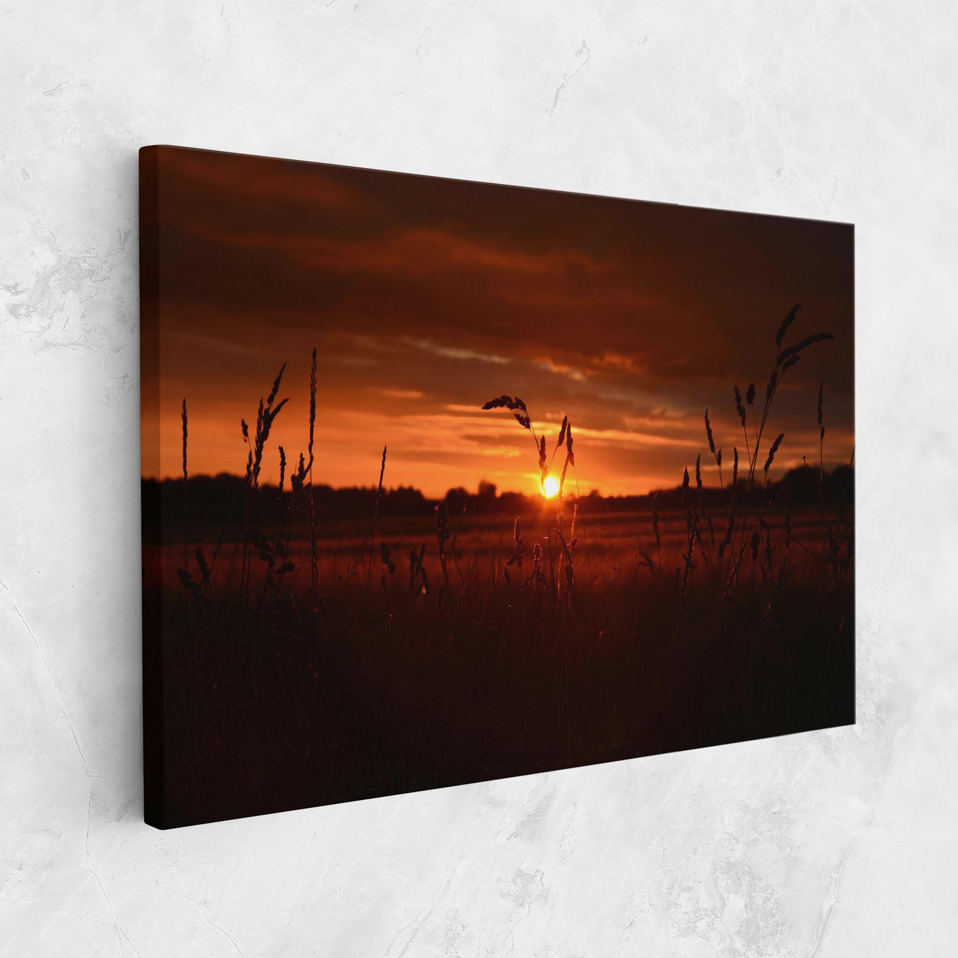 Leinwandbild Field Shilouette mockup 1