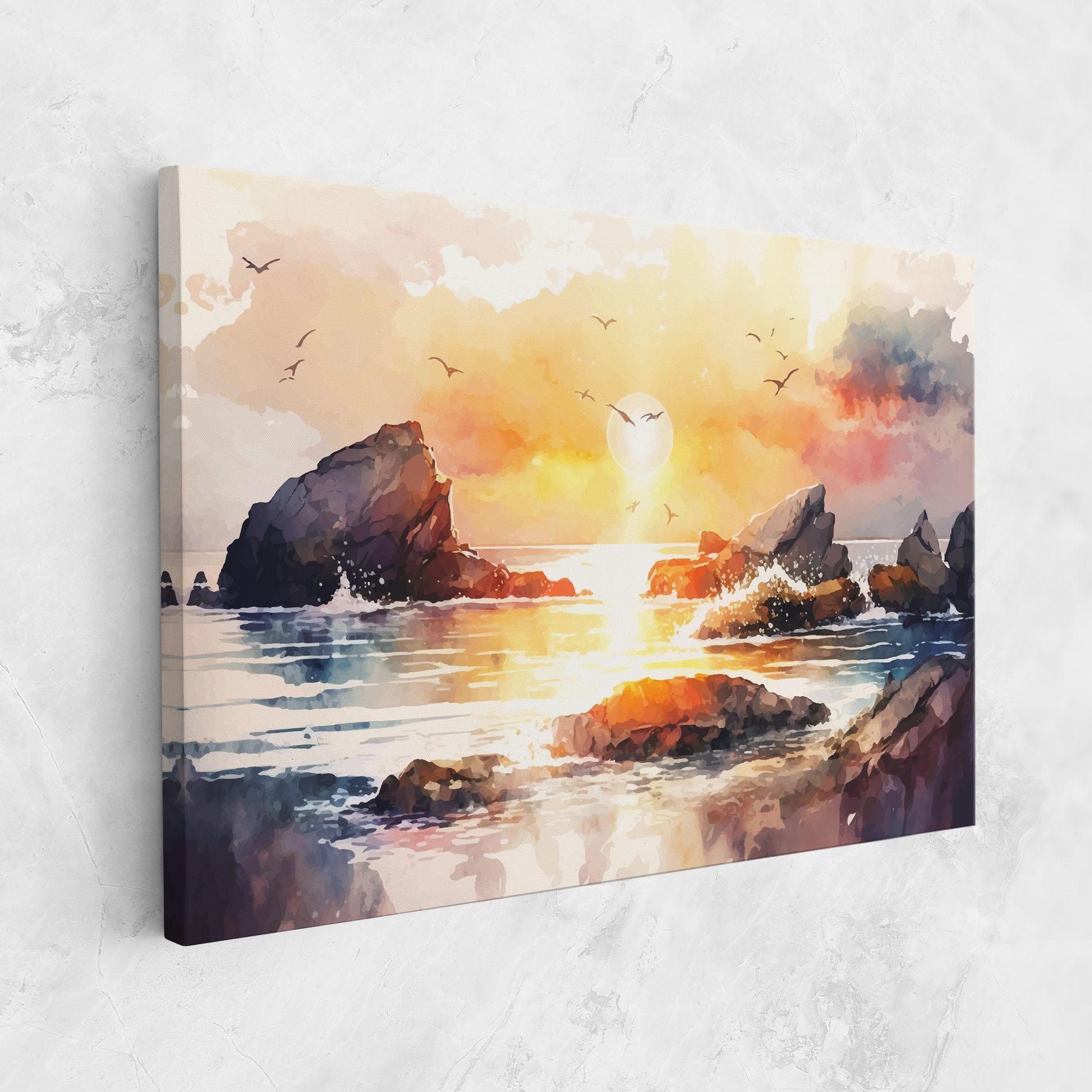 Leinwandbild Pretty Pastel Sunset mockup 1