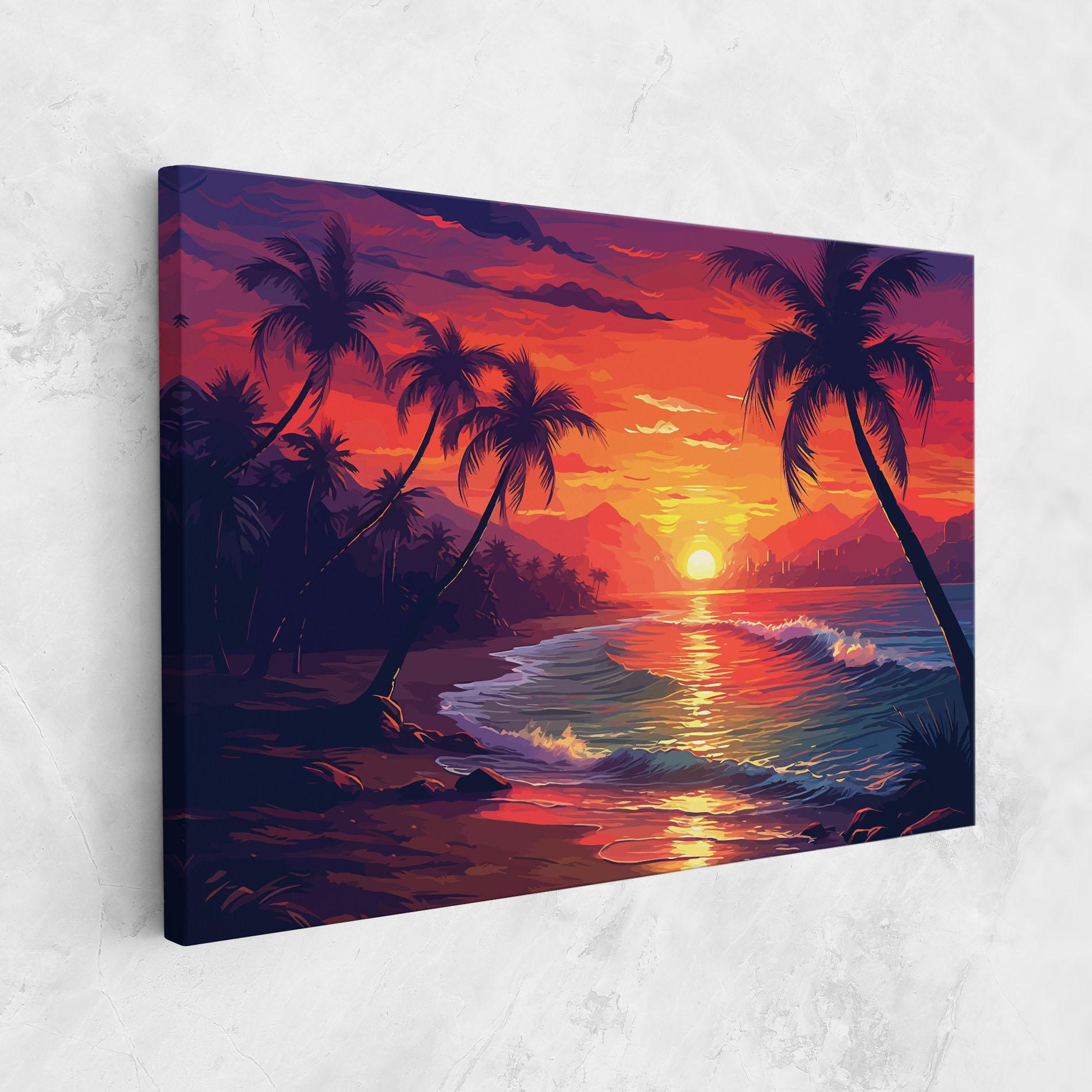 Leinwandbild Purple Orange Sunlight mockup 1