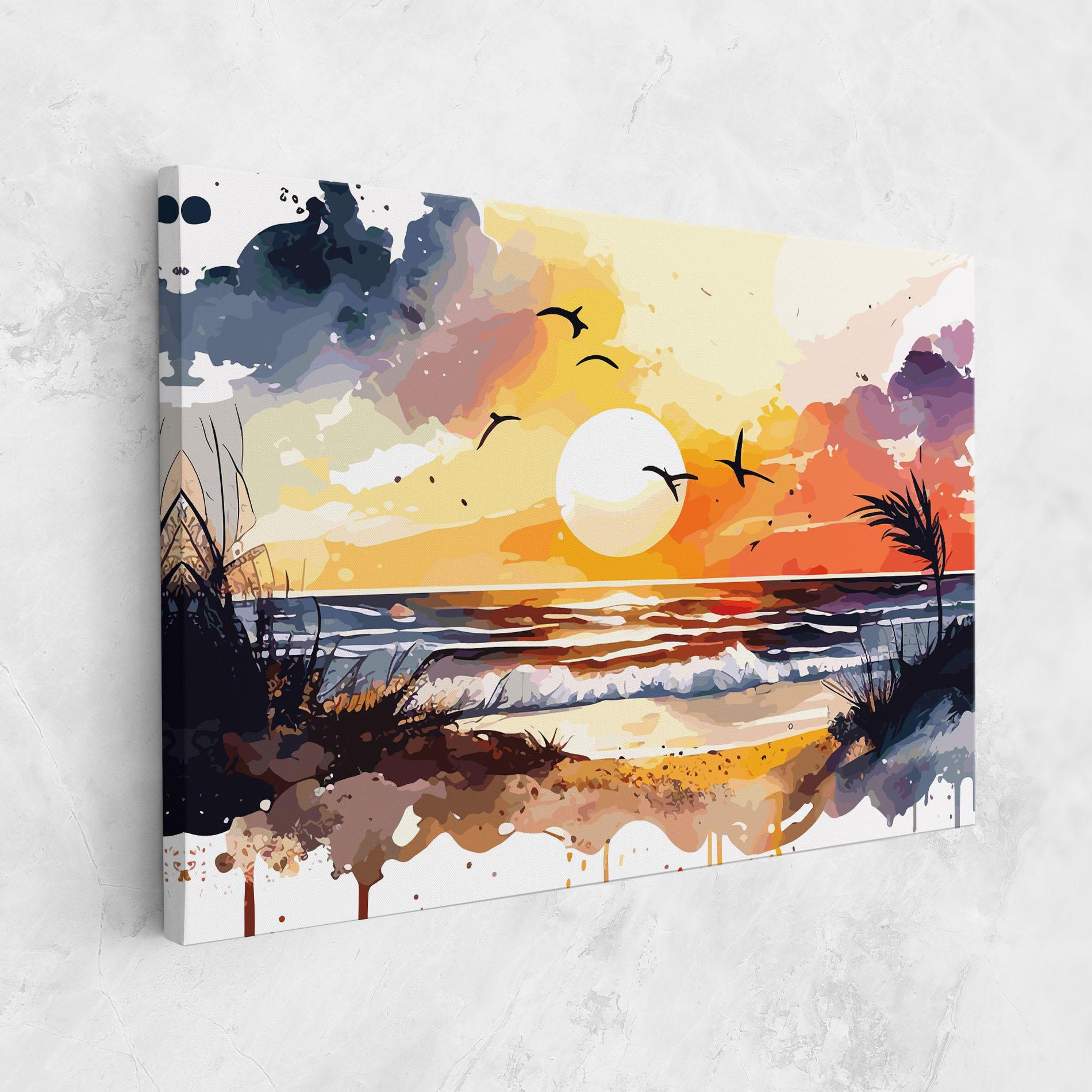 Leinwandbild Sunset Art View mockup 1