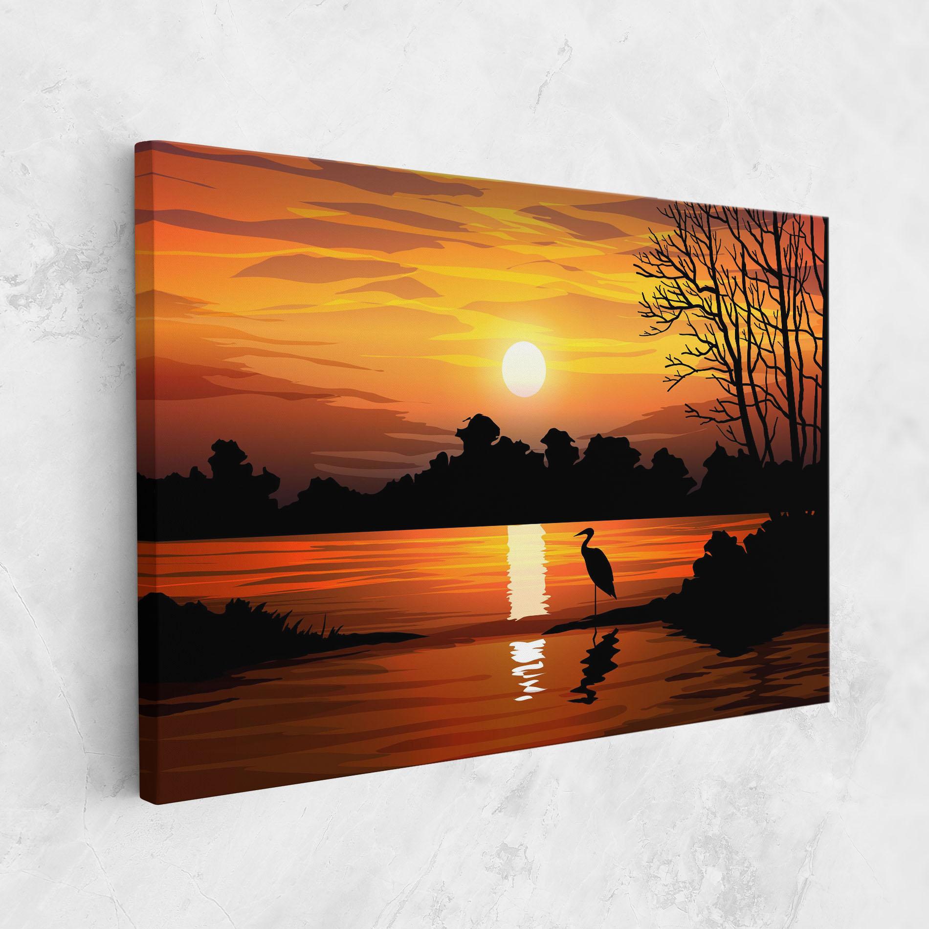 Leinwandbild Sunset Land mockup 1
