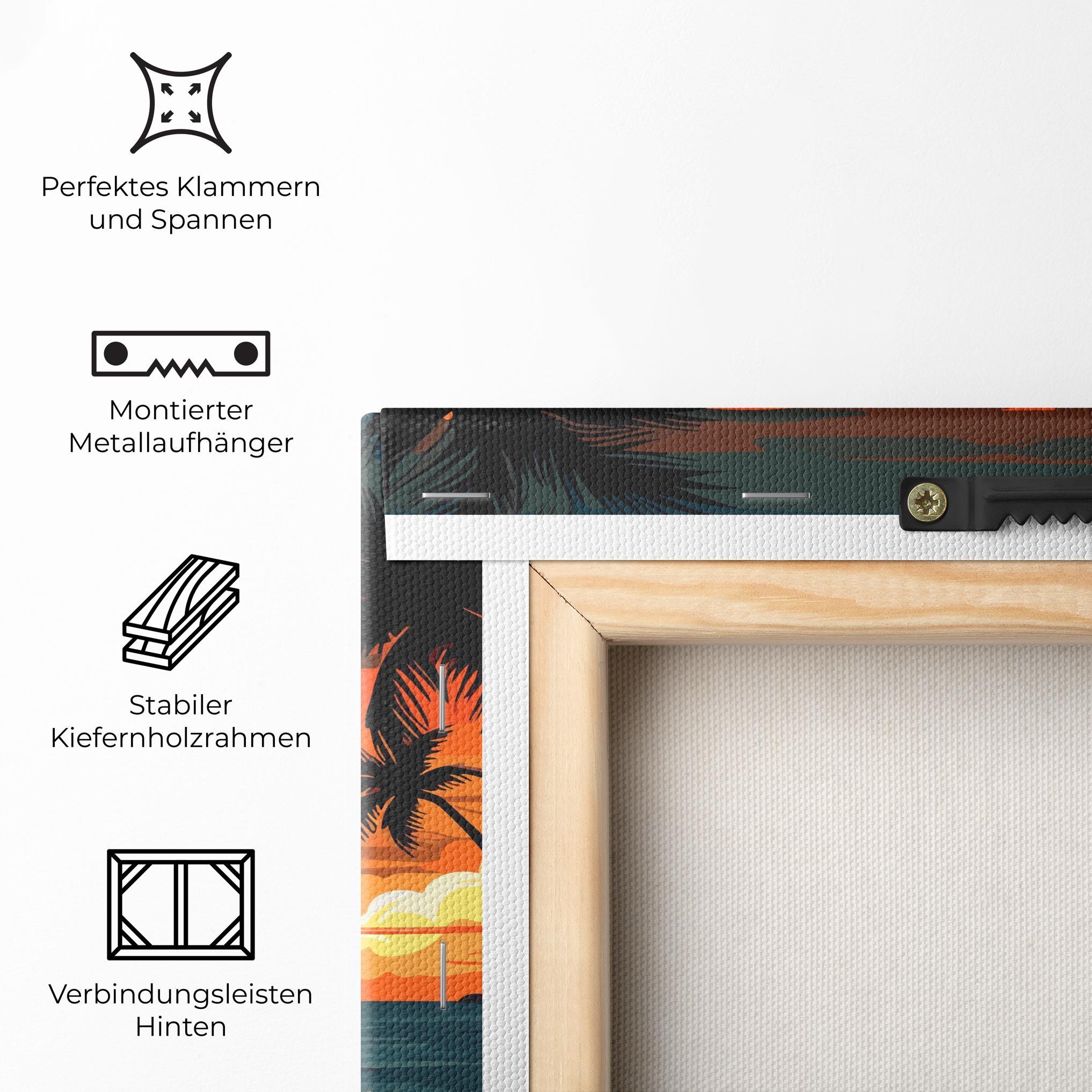 Leinwandbild Amazing Sunset View mockup 5