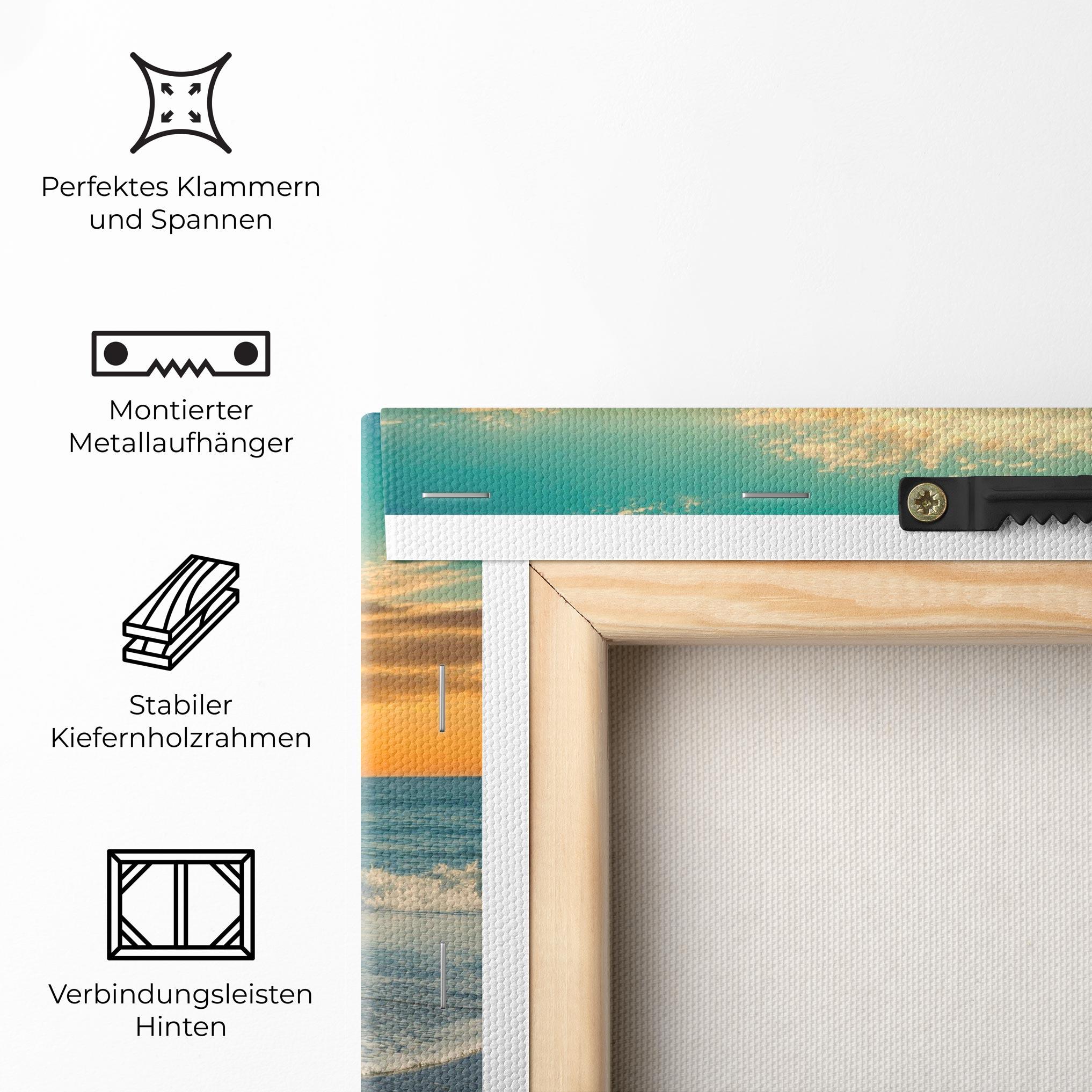 Leinwandbild Beach Dramatic Sunset mockup 5