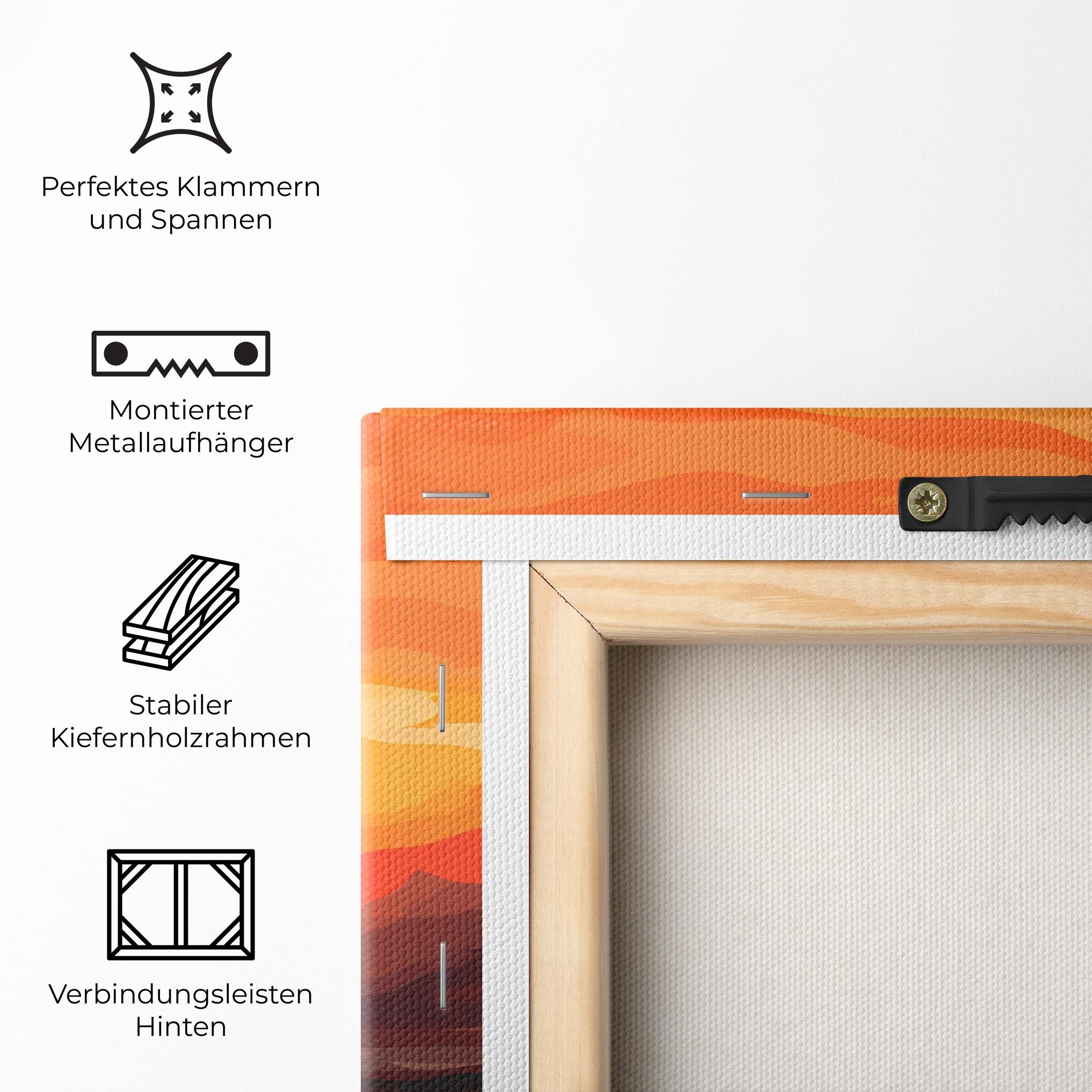 Leinwandbild Beautiful Sunset Illustration mockup 5