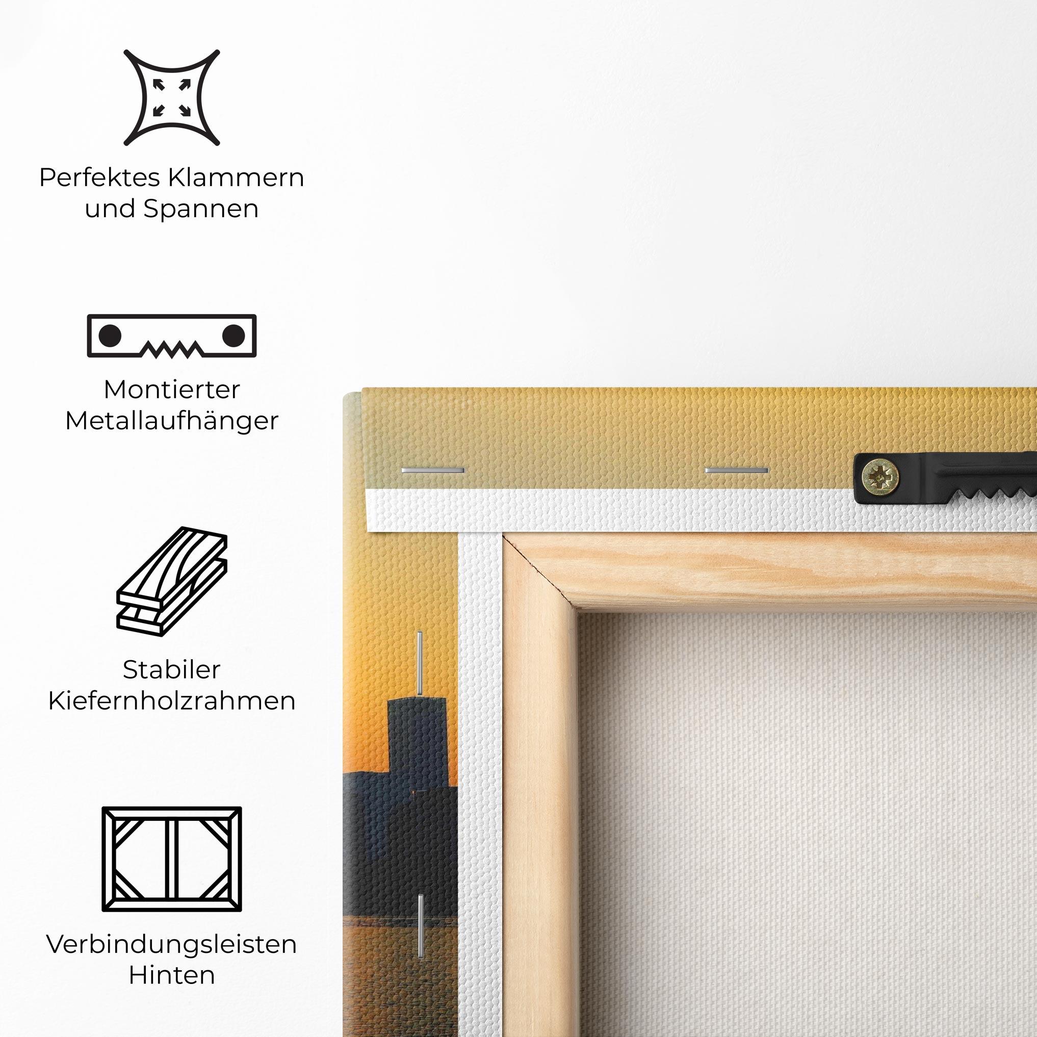 Leinwandbild City Building Sunset mockup 5