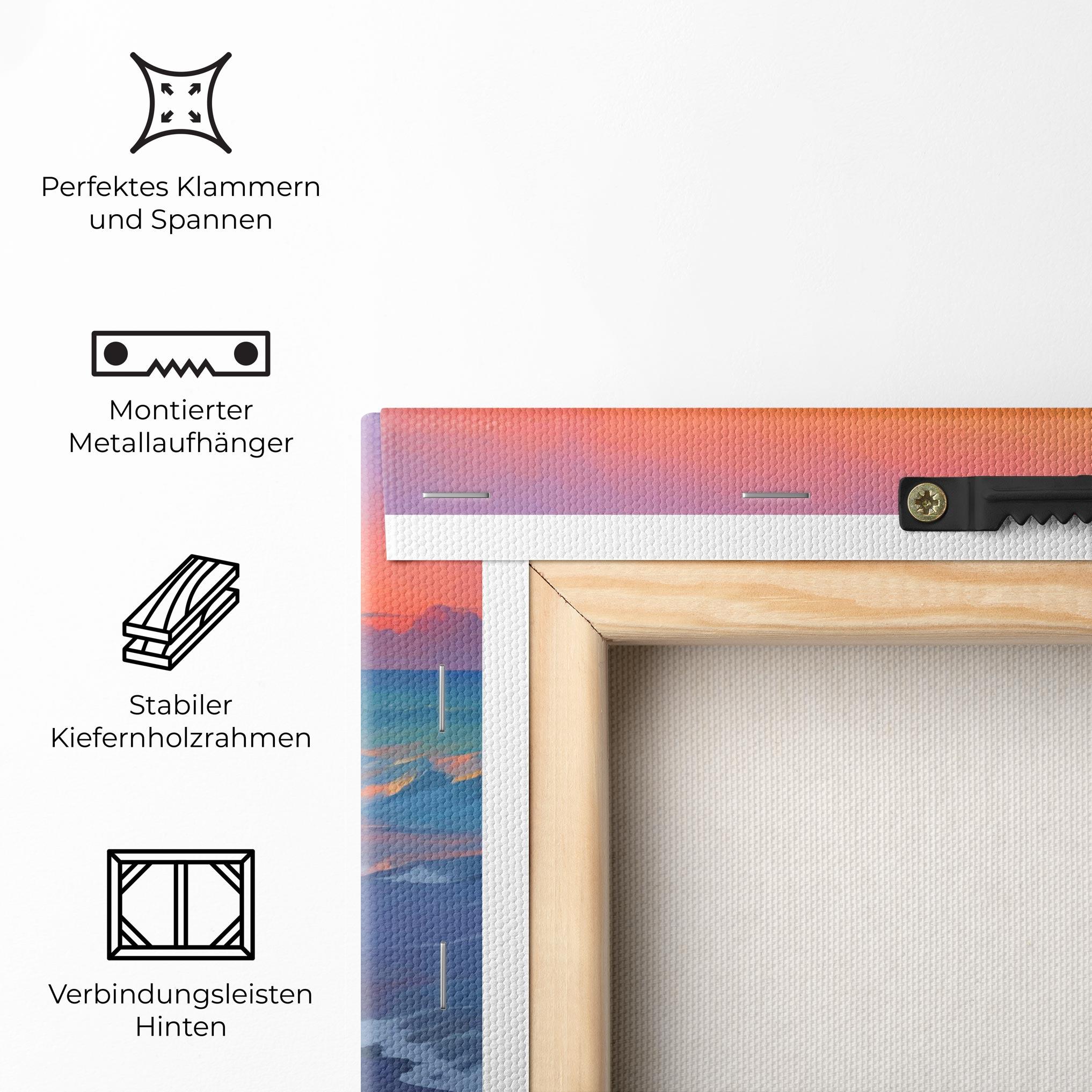 Leinwandbild Dreamy Beach Sunset mockup 5