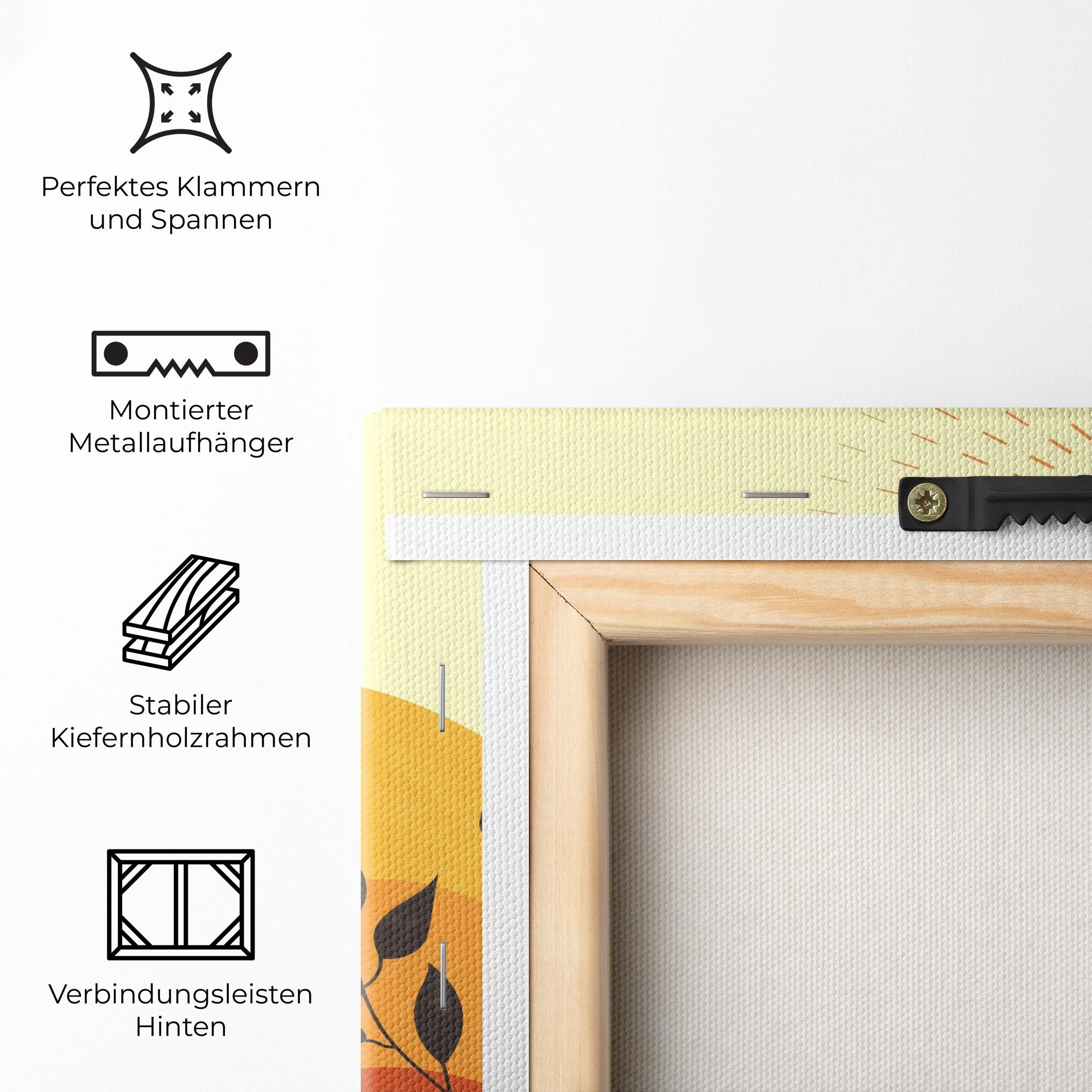 Leinwandbild Minimalist Sunset Art mockup 5