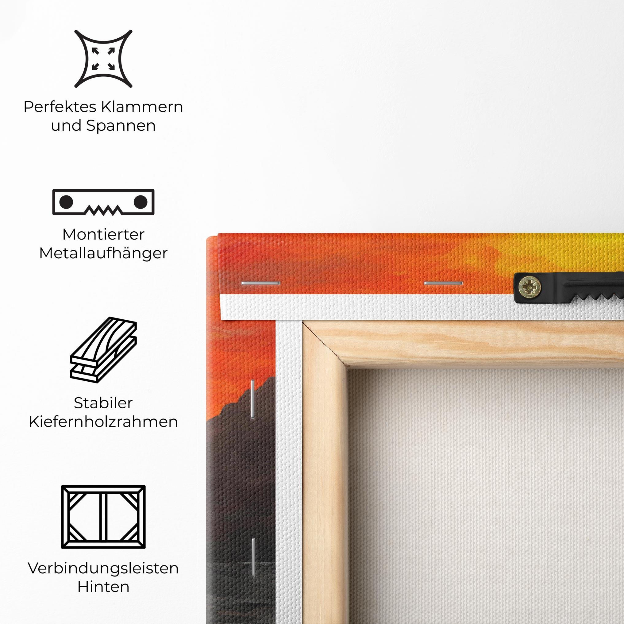 Leinwandbild Mountains Rocks Painting mockup 5