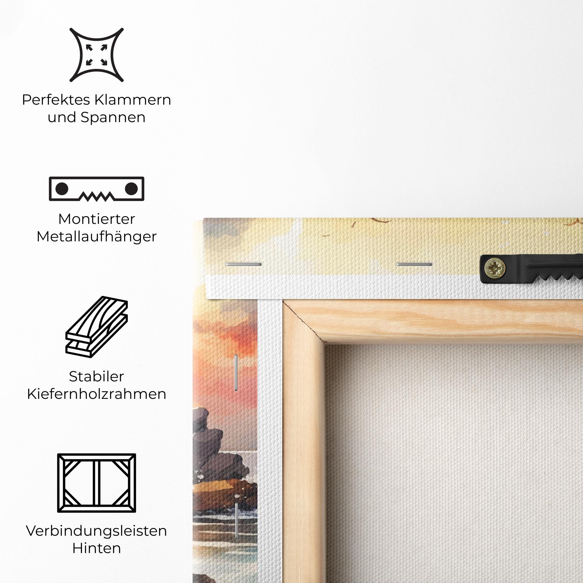 Leinwandbild Pretty Pastel Sunset mockup 5