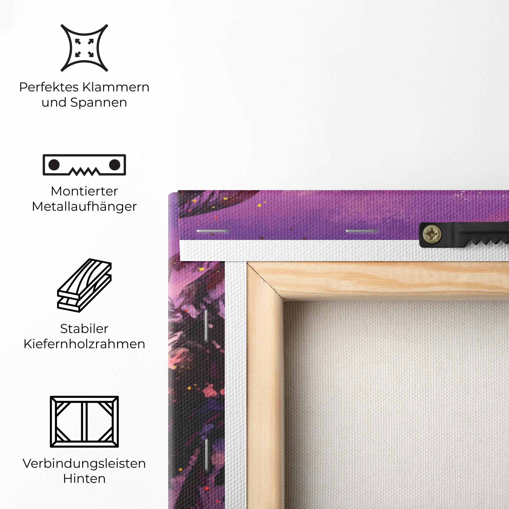 Leinwandbild Purple Sunrise Art mockup 5