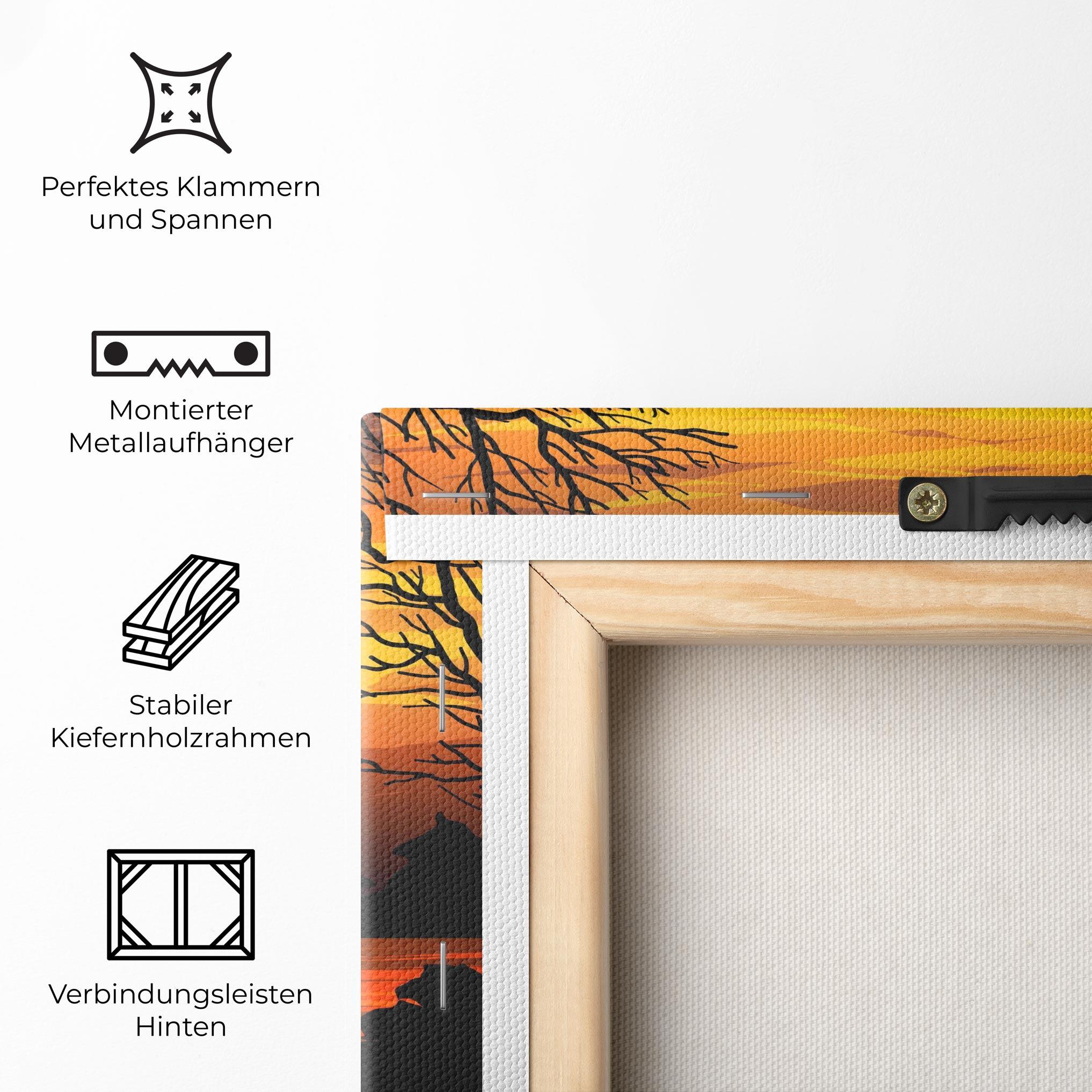Leinwandbild Sunset Land mockup 5