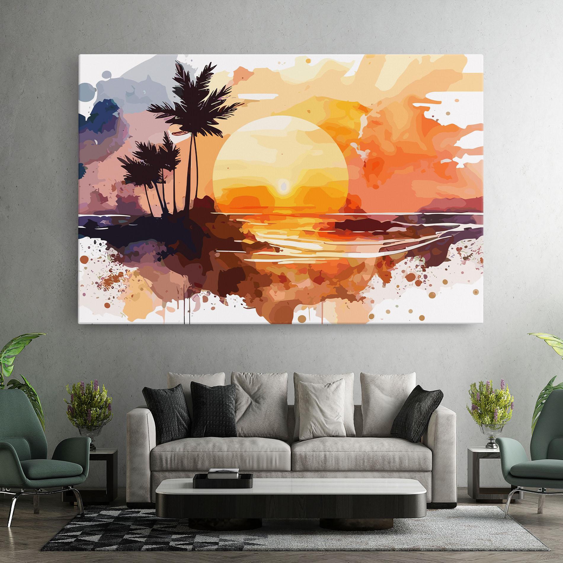 Leinwandbild Beautiful Sunrise mockup 7