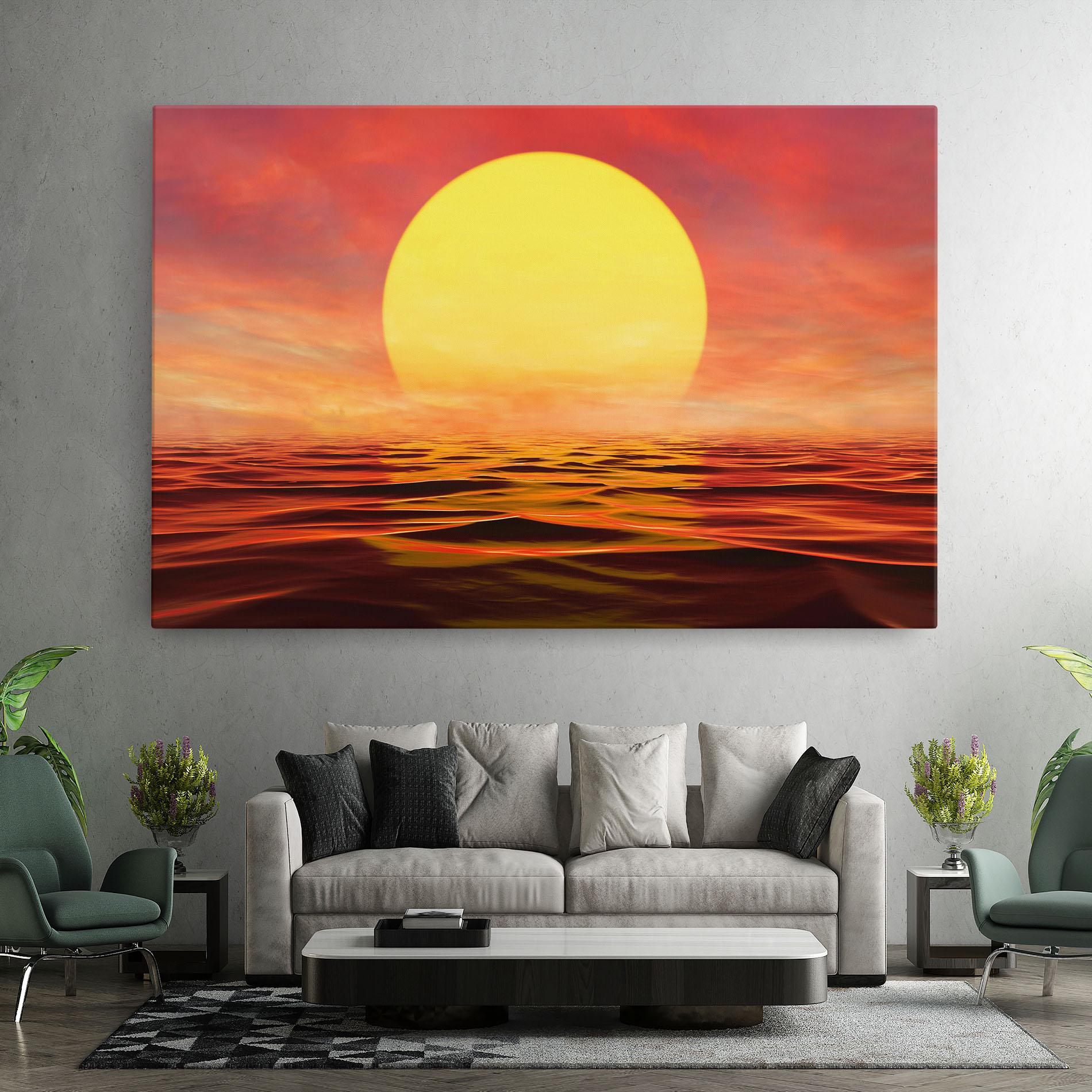 Leinwandbild Clouds Reflection Sky mockup 7