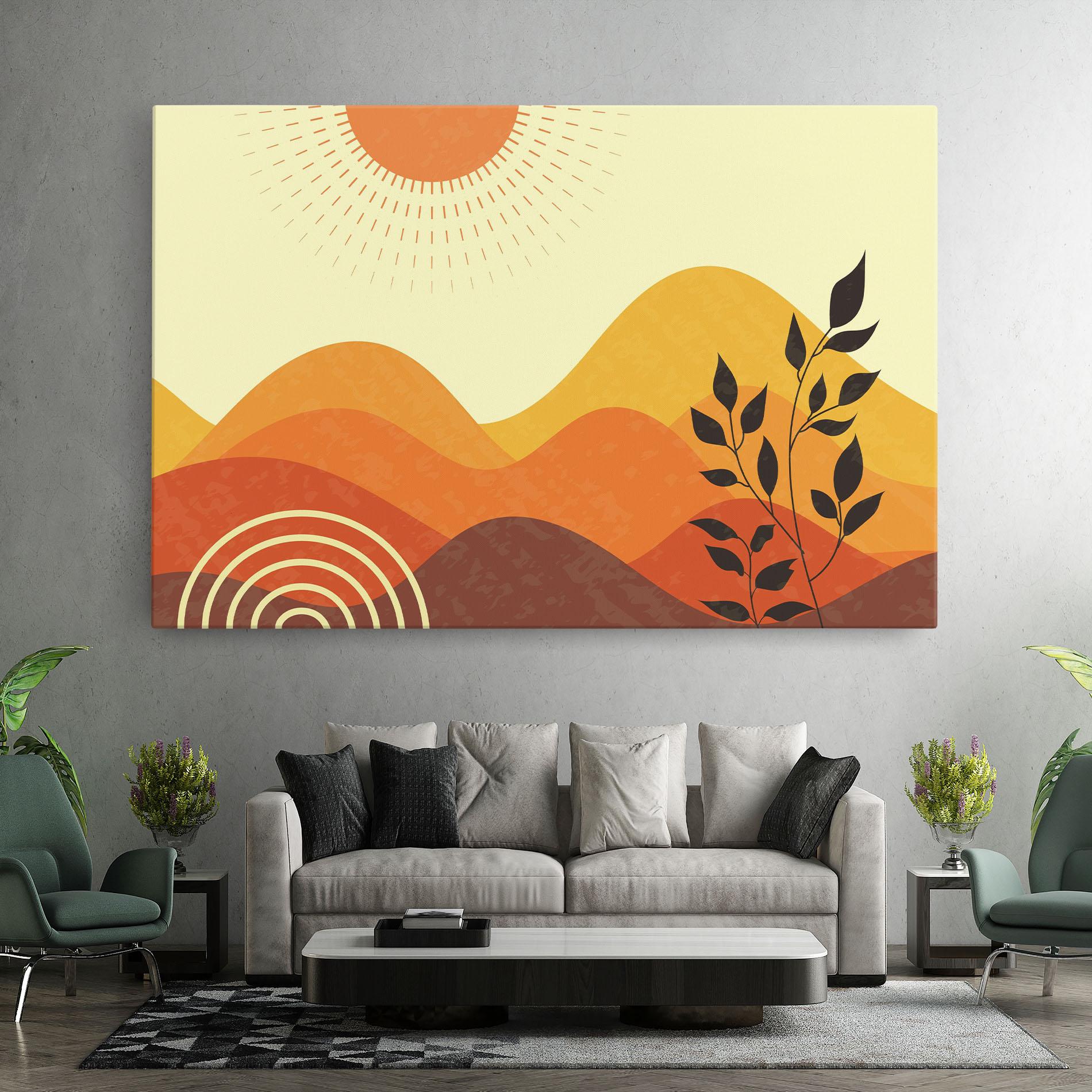 Leinwandbild Minimalist Sunset Art mockup 7