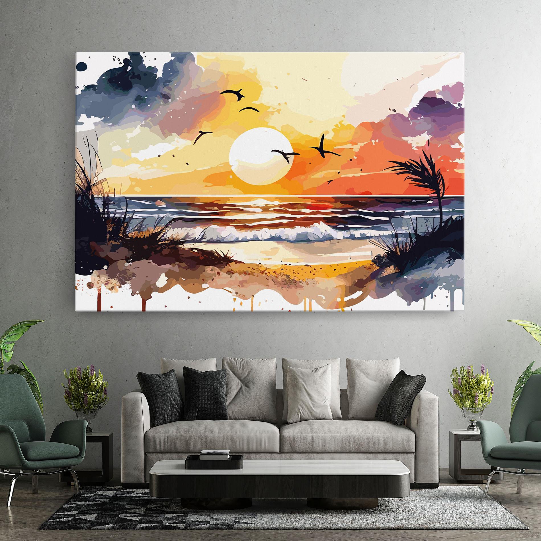 Leinwandbild Sunset Art View mockup 7