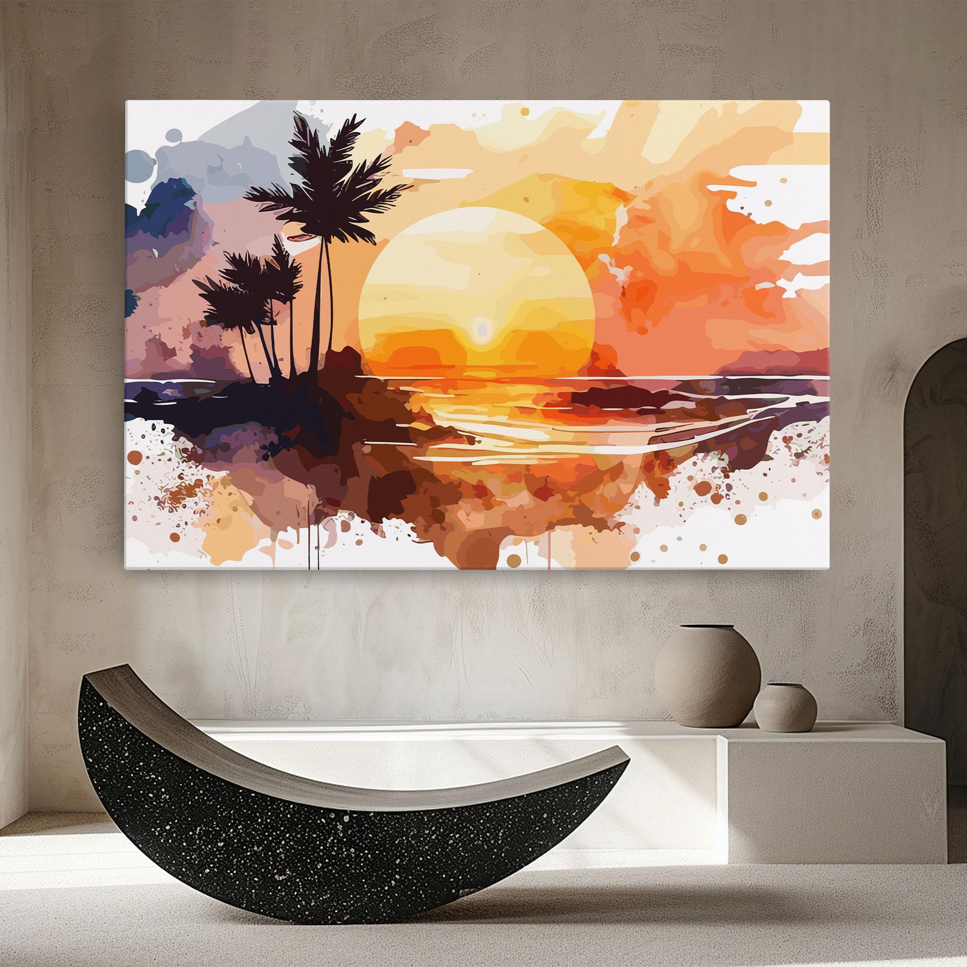 Leinwandbild Beautiful Sunrise mockup 8