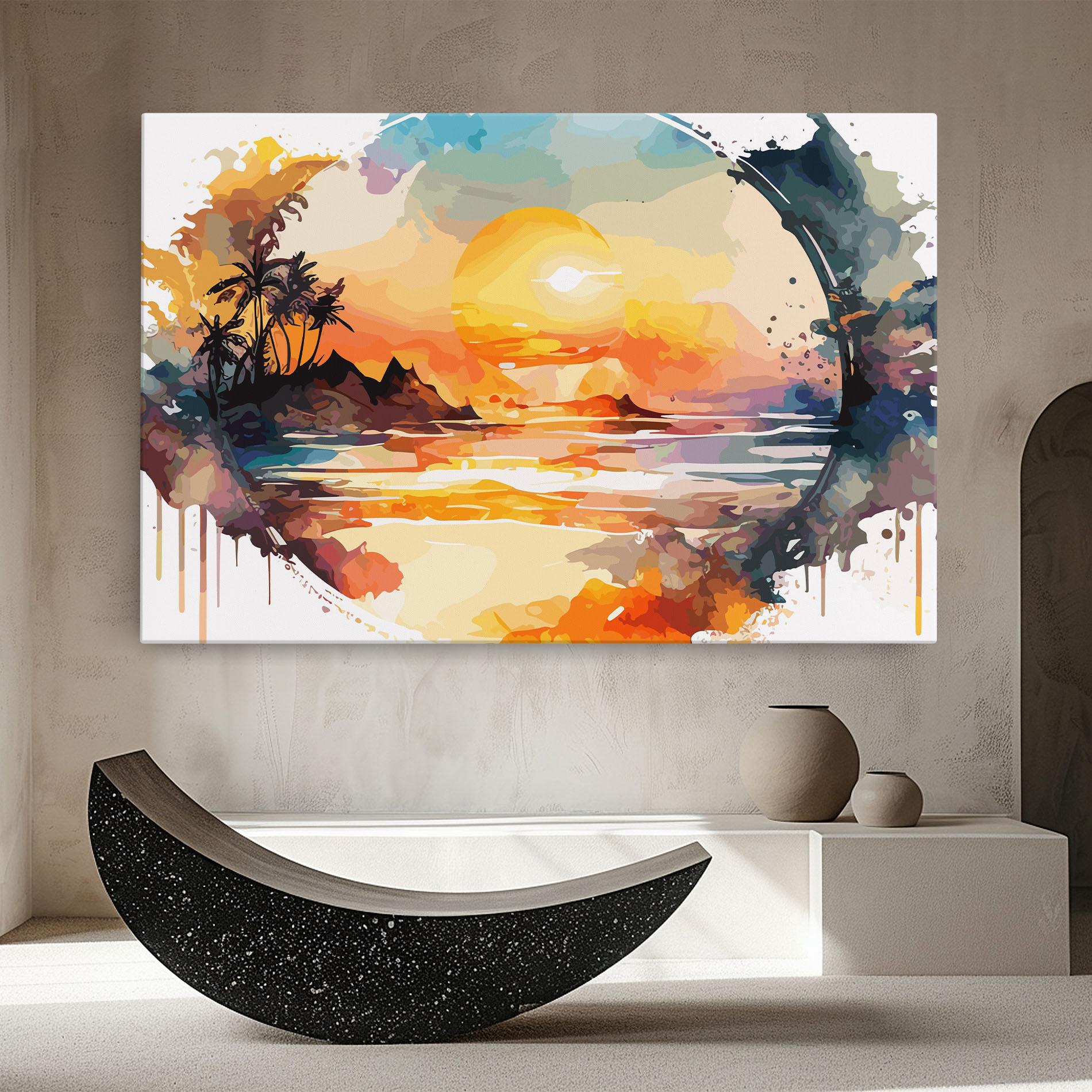 Leinwandbild Sunrise Art mockup 8