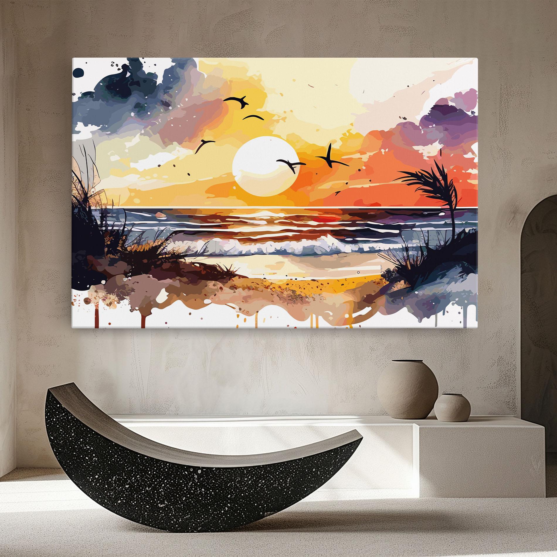 Leinwandbild Sunset Art View mockup 8