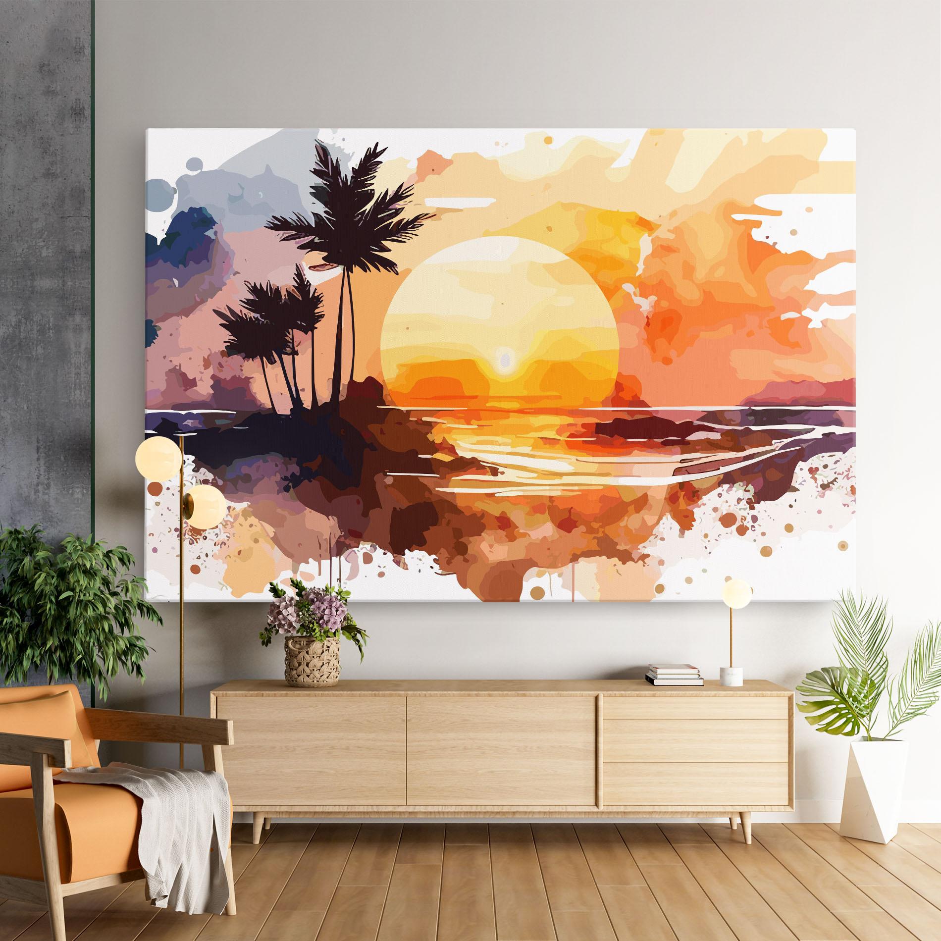 Leinwandbild Beautiful Sunrise mockup 9