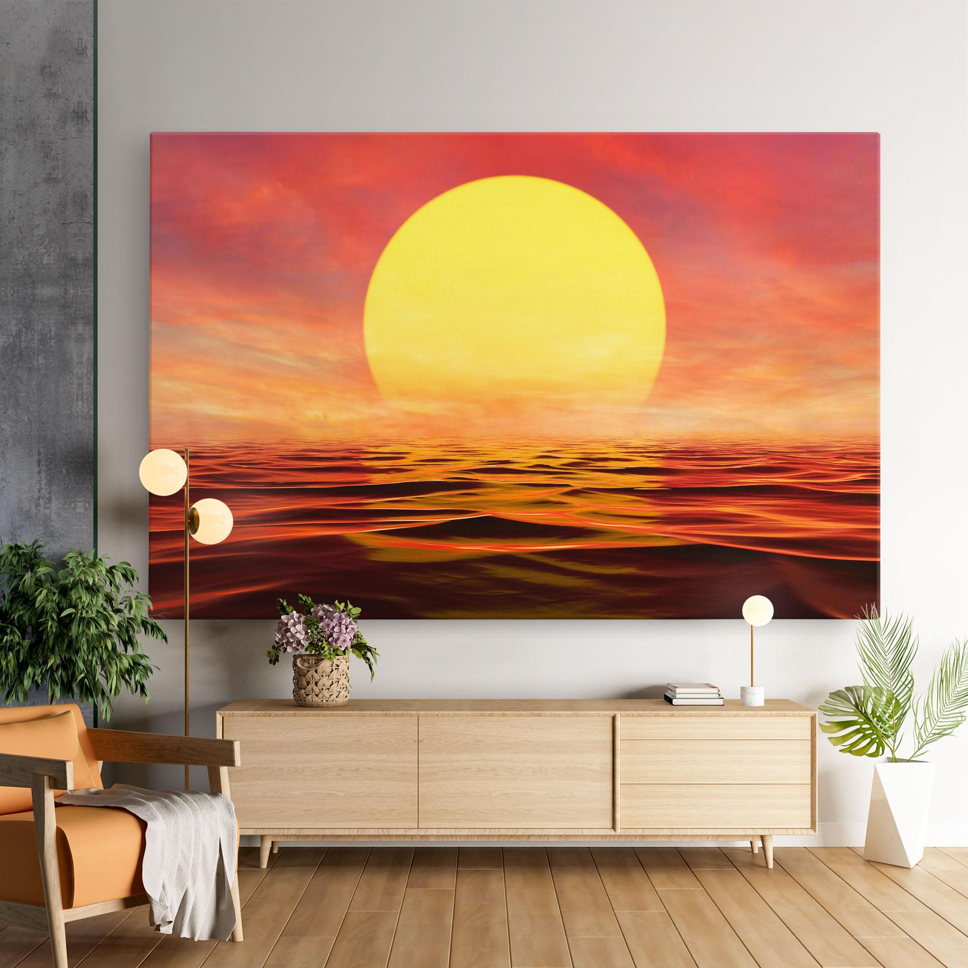 Leinwandbild Clouds Reflection Sky mockup 9